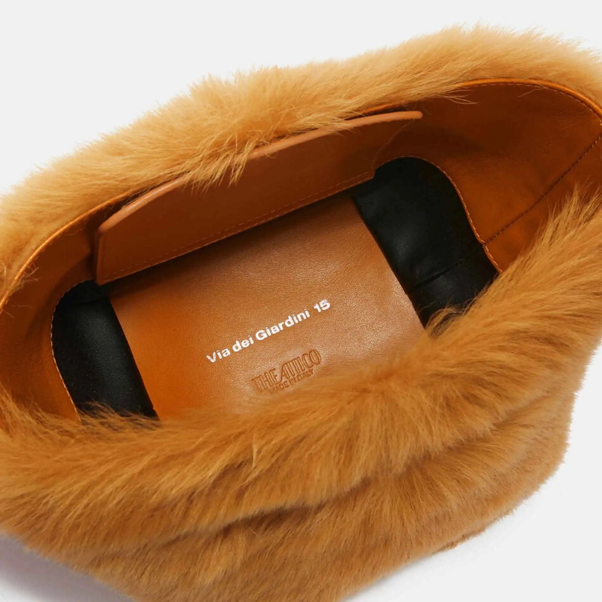 The Attico Via dei Giardini 15 Tote Bag, Caramel, Inside