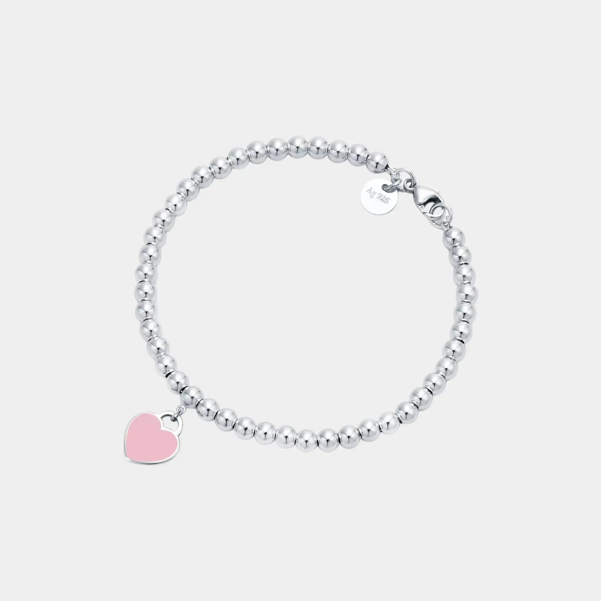 Tiffany & Co Heart-Shaped Pendant In 925 Sterling Silver and Diamond