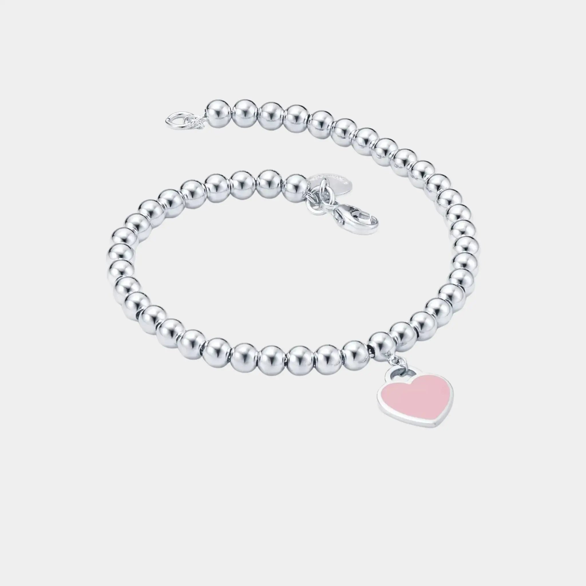 Tiffany & Co Heart-Shaped Pendant In 925 Sterling Silver and Diamond