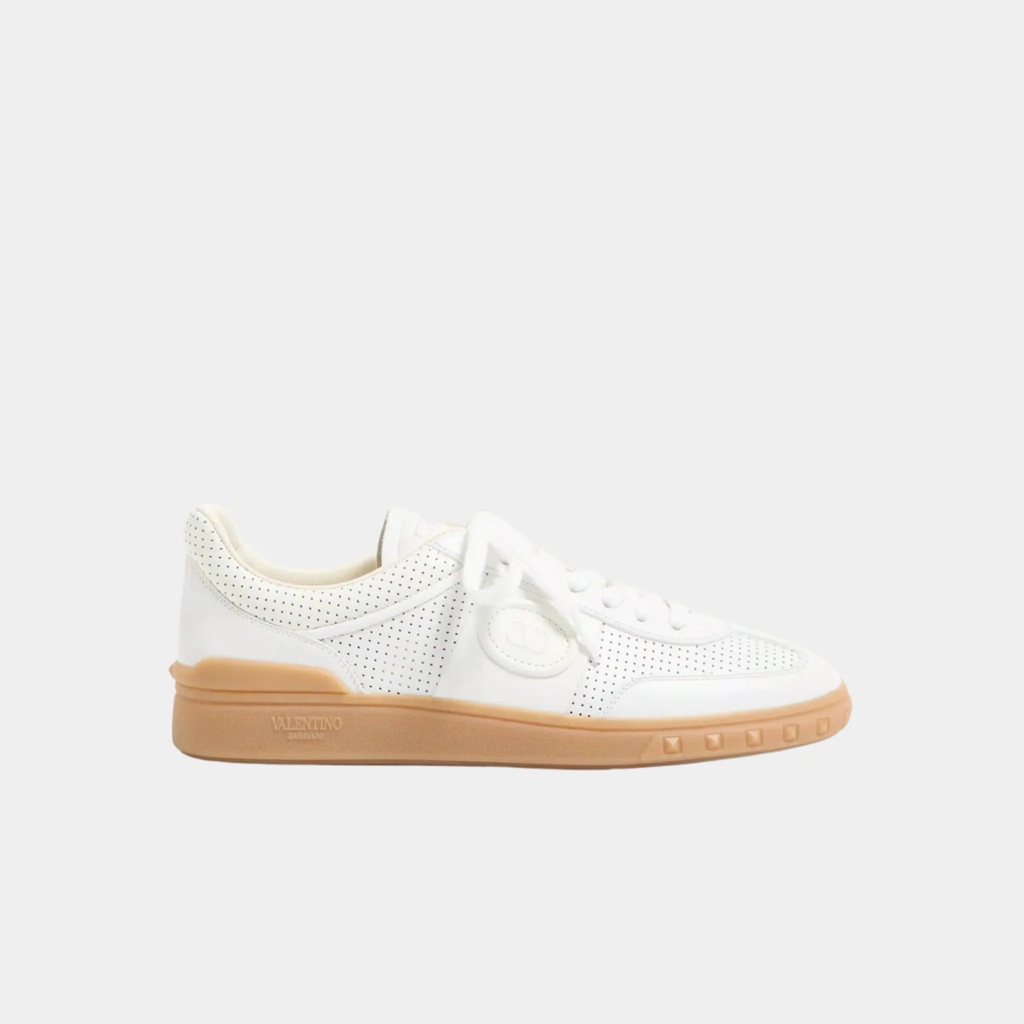 Valentino Upvillage Sneaker in Perforated Nappa Leather, Side