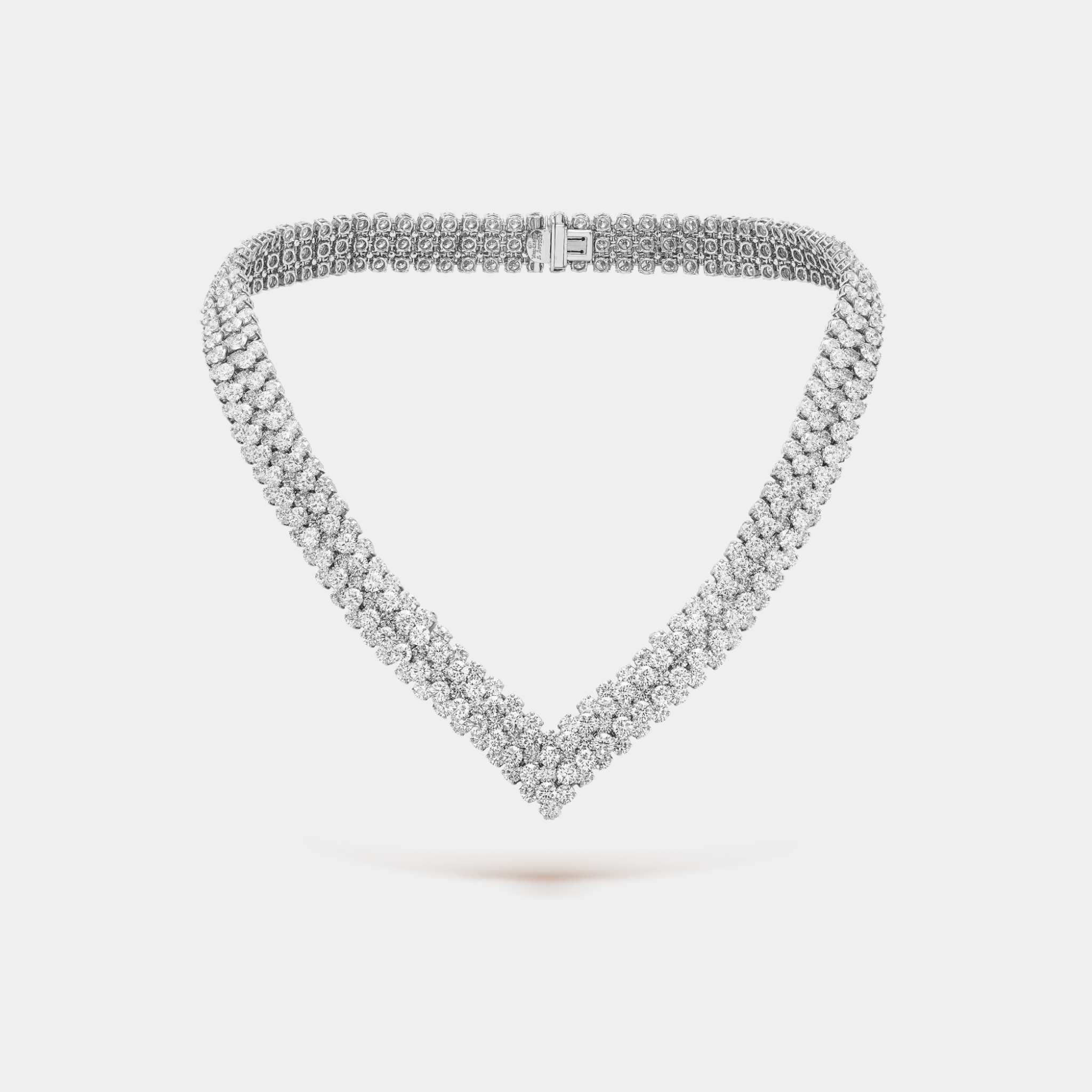 Van Cleef & Arpels À Cheval Transformable Necklace Platinum Diamond, Front