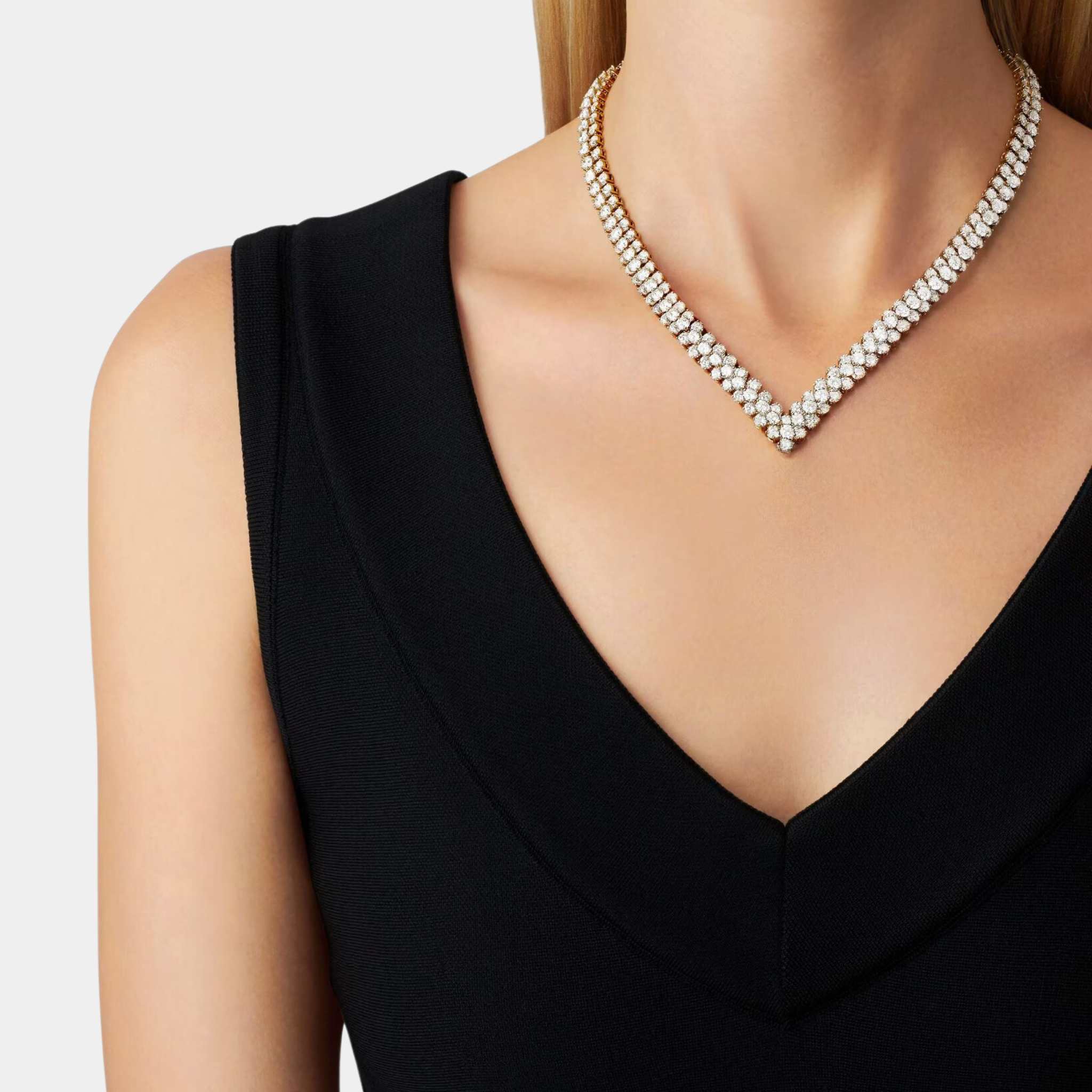 Van Cleef & Arpels À Cheval Transformable Necklace Yellow Gold Diamond, Model