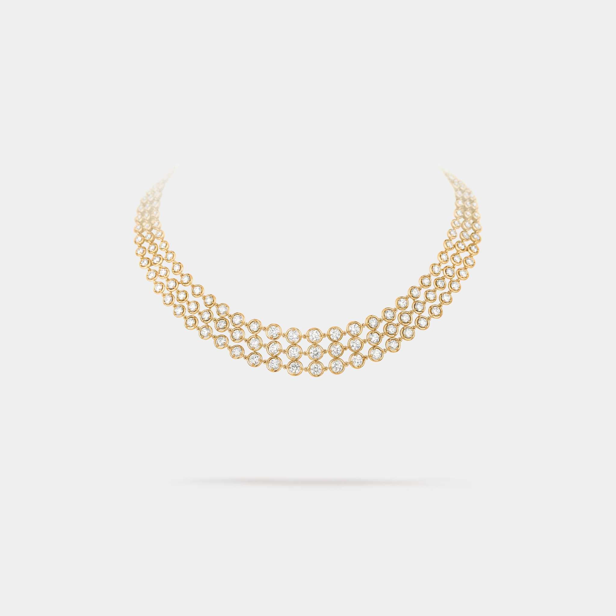 Van Cleef & Arpels Palmyre Necklace Yellow Gold Diamond, Front