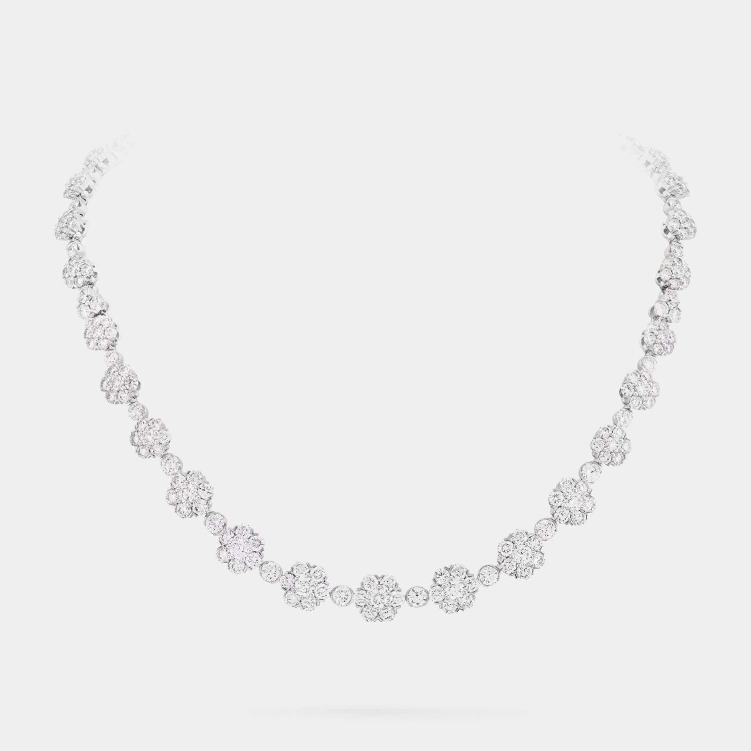 Van Cleef & Arpels Snowflake Transformable Necklace Platinum Diamond, Single Necklace