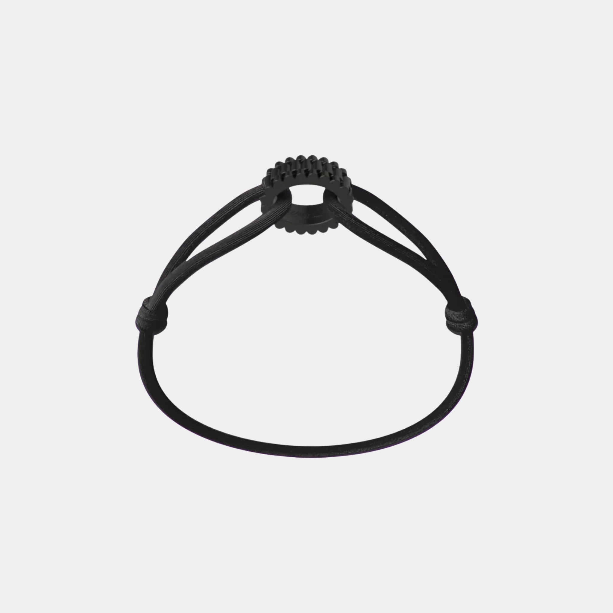 Wecord Carbon Regent Cord Bracelet, Black