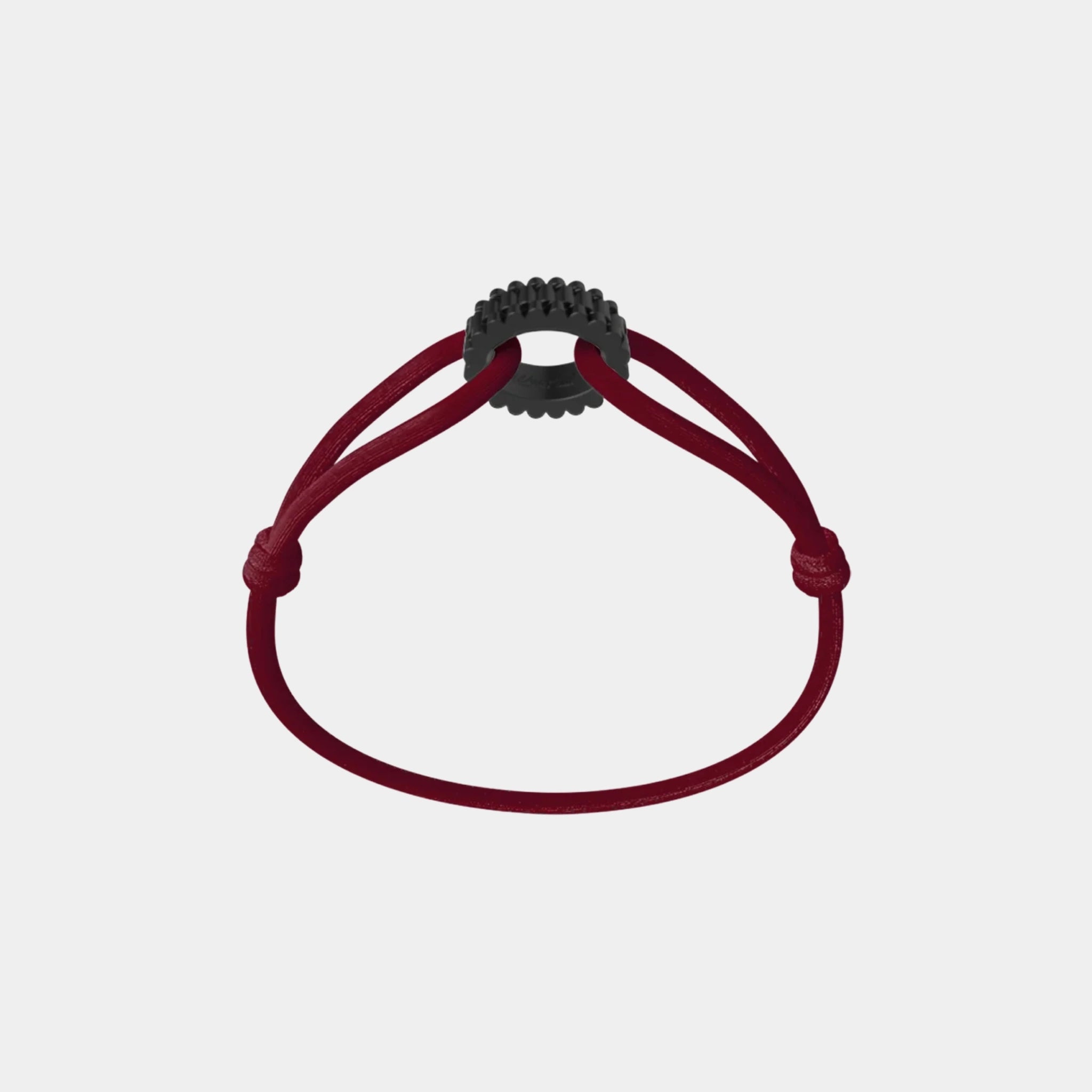 Wecord Carbon Regent Cord Bracelet, Burgundy