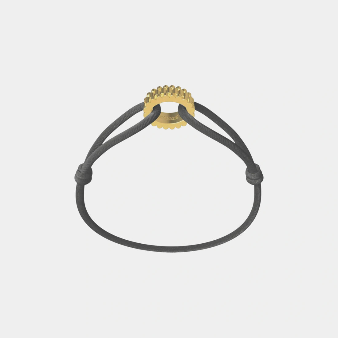 Wecord Golden Regent Cord Bracelet, Dark Grey