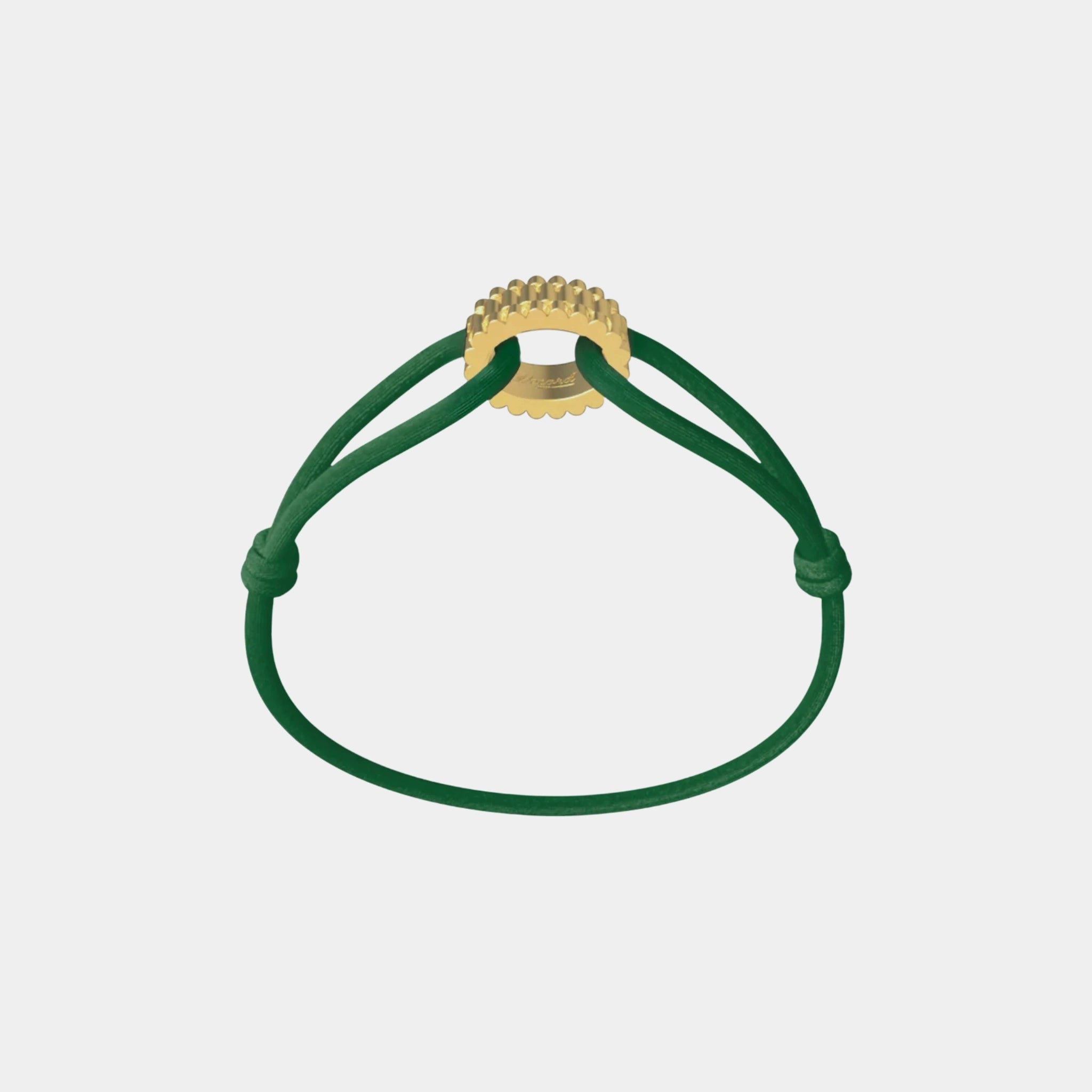Wecord Golden Regent Cord Bracelet, Green