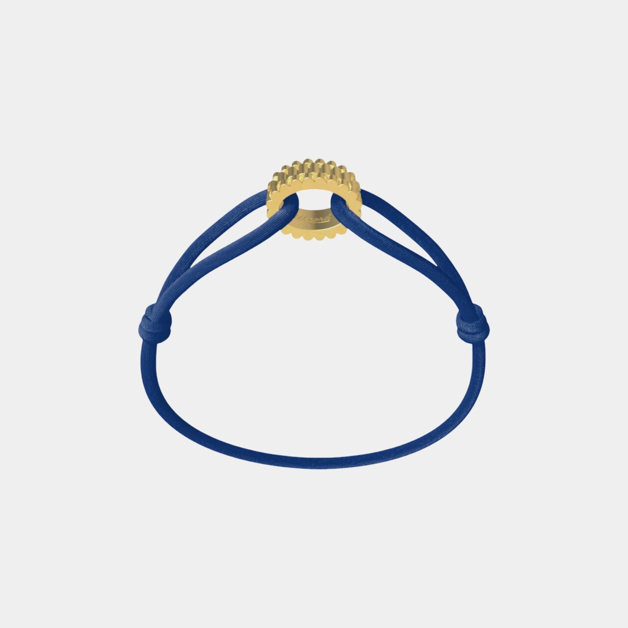 Wecord Golden Regent Cord Bracelet, Navy Blue