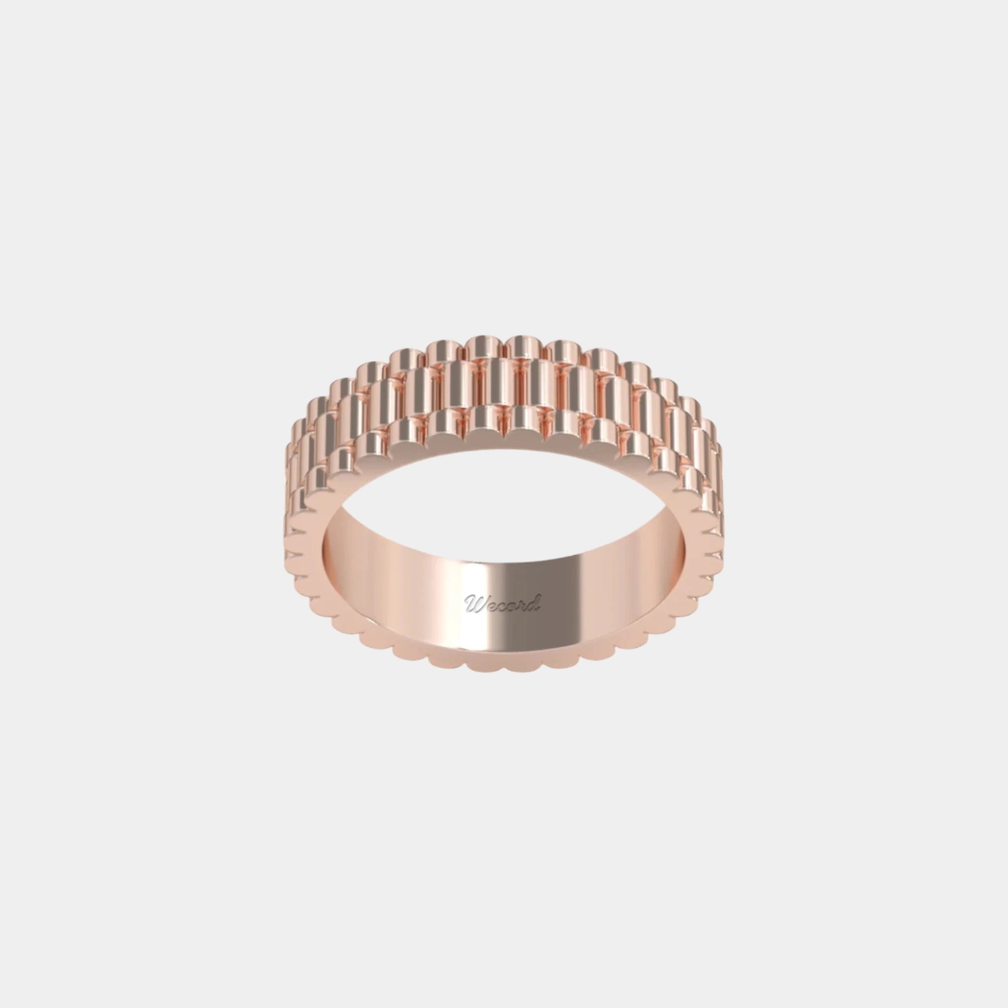 Wecord Regent Men Ring, Rose Gold