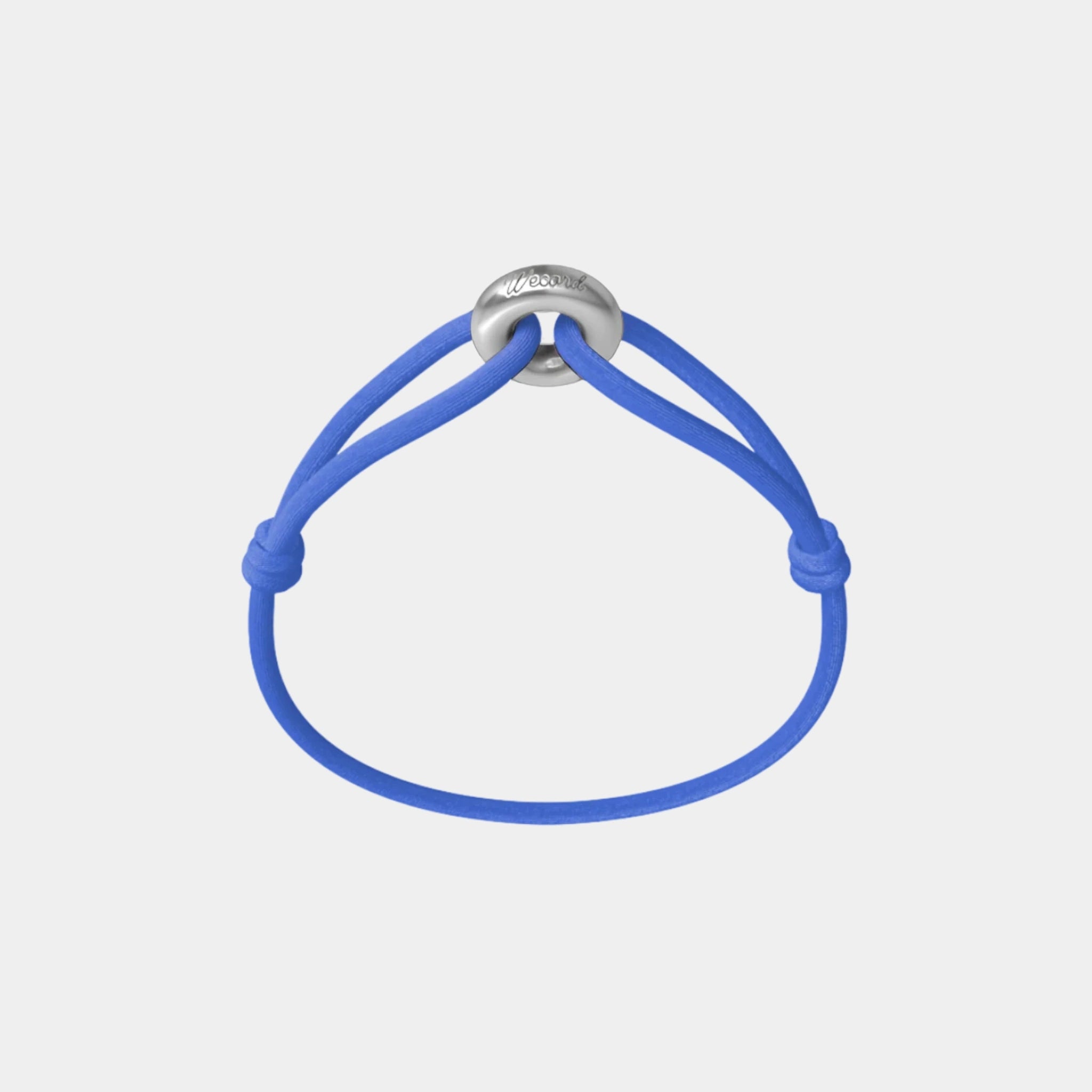 Wecord Silver Soho Cord Bracelet, Pastel Blue