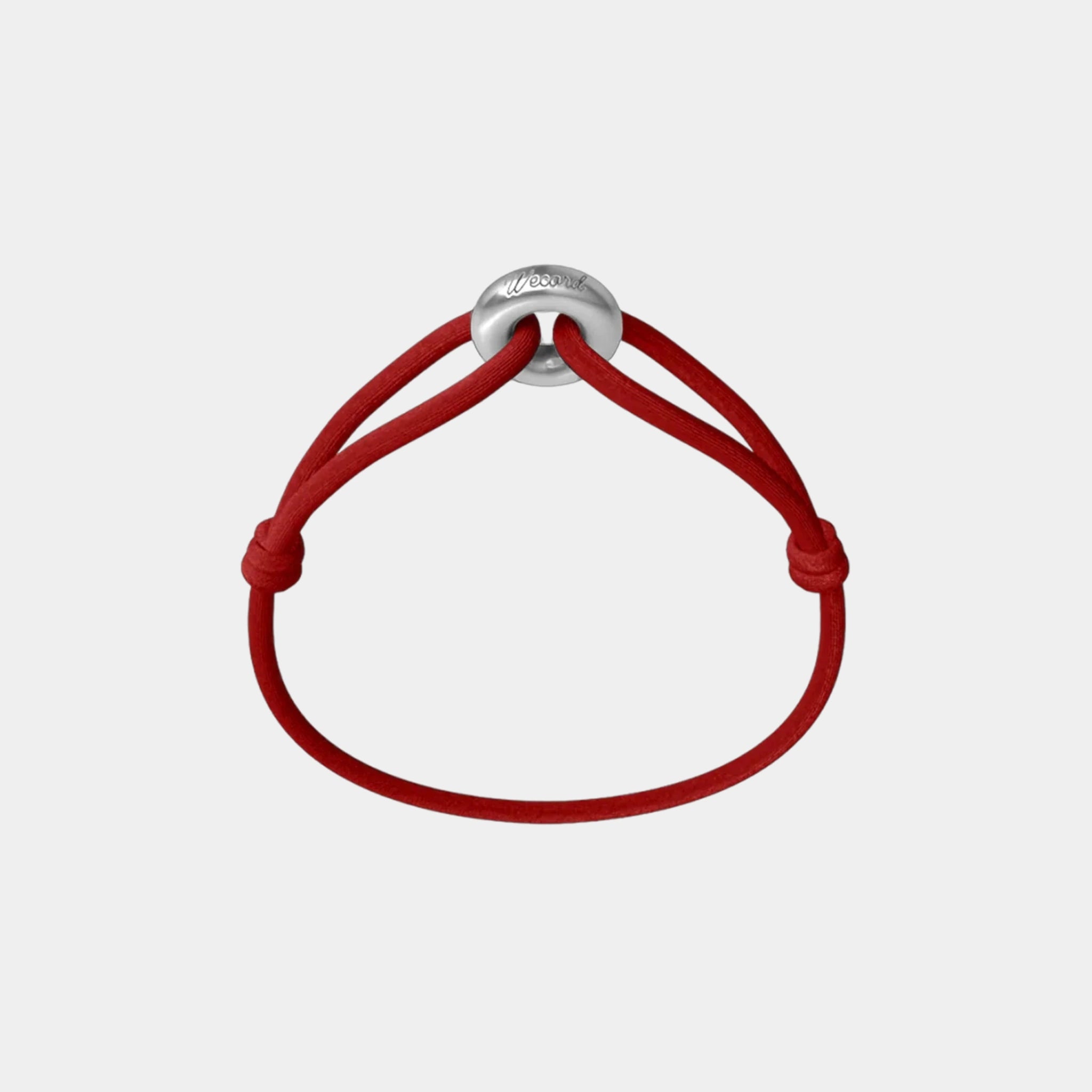 Wecord Silver Soho Cord Bracelet, Red