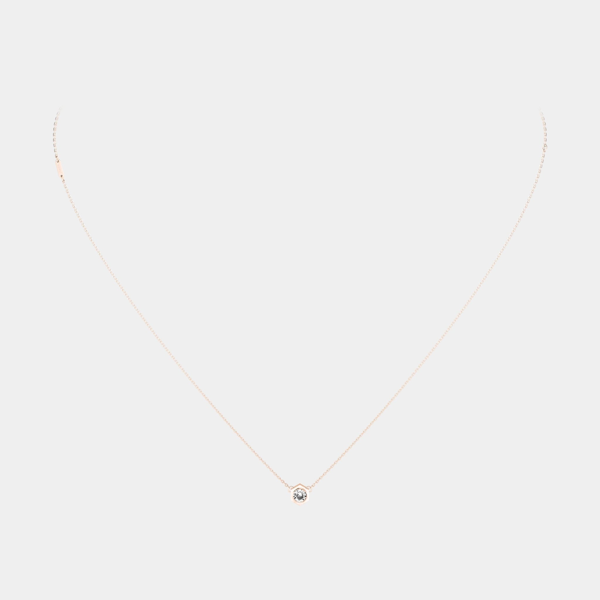 Wecord Unity necklace, Rose Gold, Front