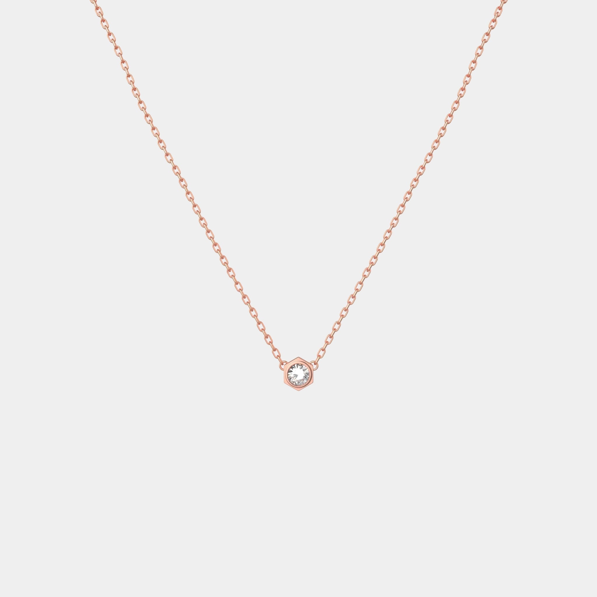Wecord Unity necklace, Rose Gold, Pendant