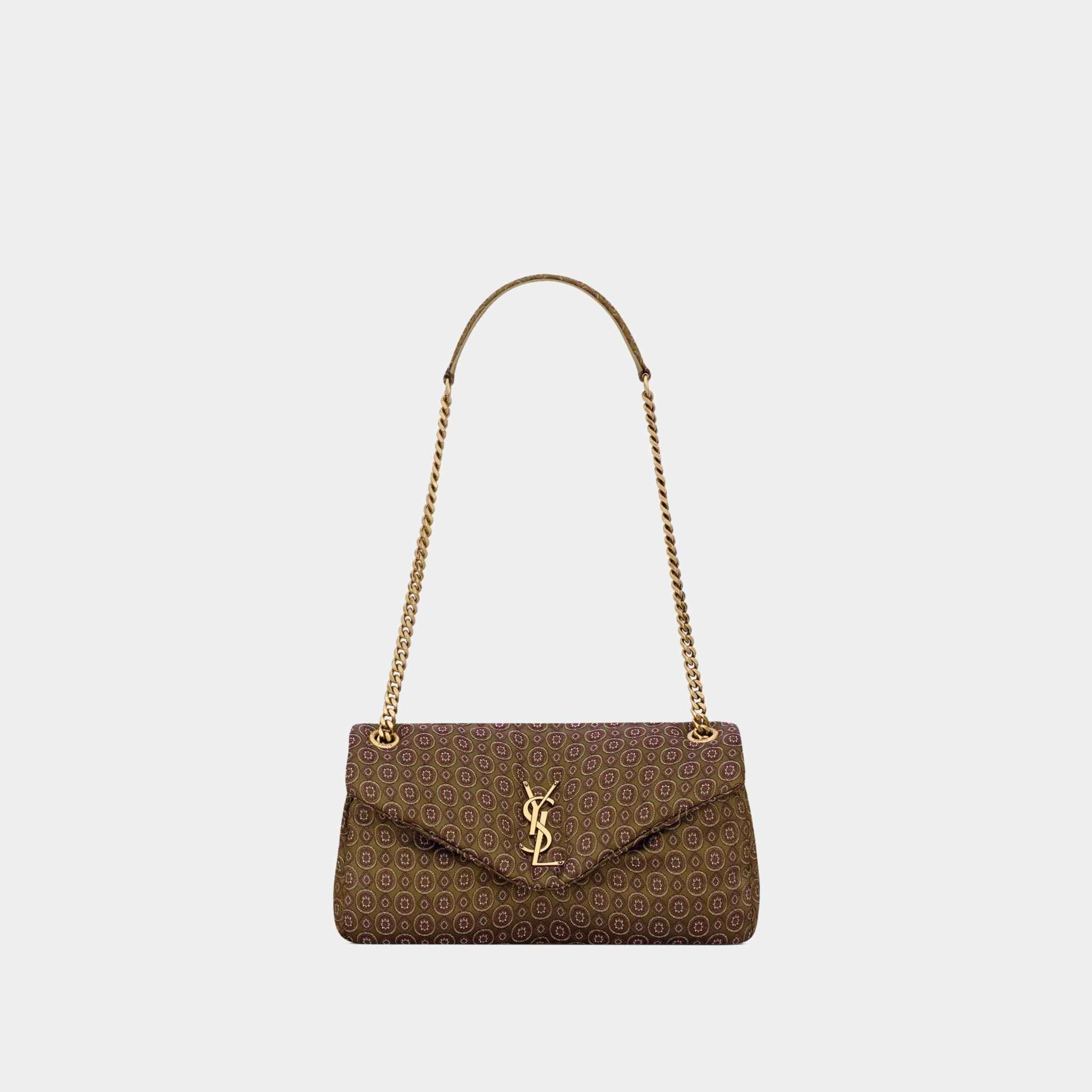 Yves Saint Laurent Calypso Small In Medallion Jacquard, Front