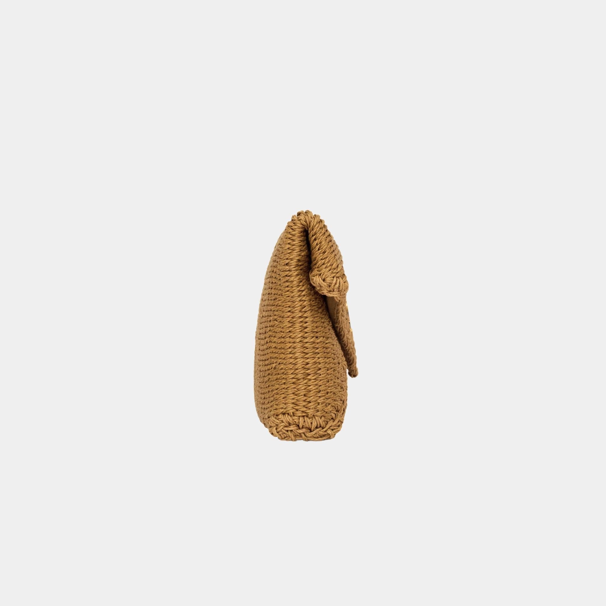 Yves Saint Laurent Cassandre Large Envelope Pouch In Rope, Side