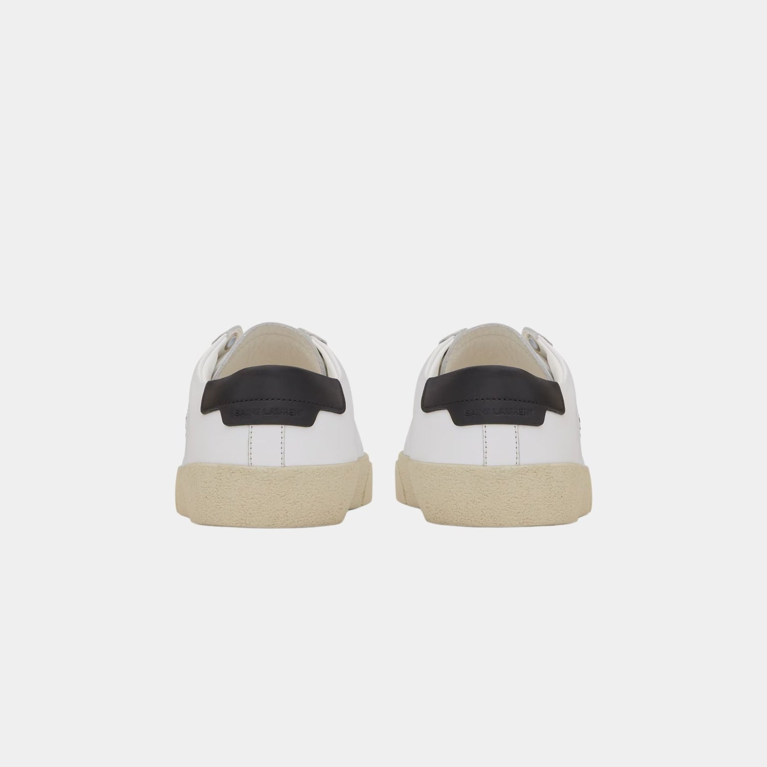 Yves Saint Laurent Court Classic SL/06 Embroidered Leather Sneakers, Optic White, Back