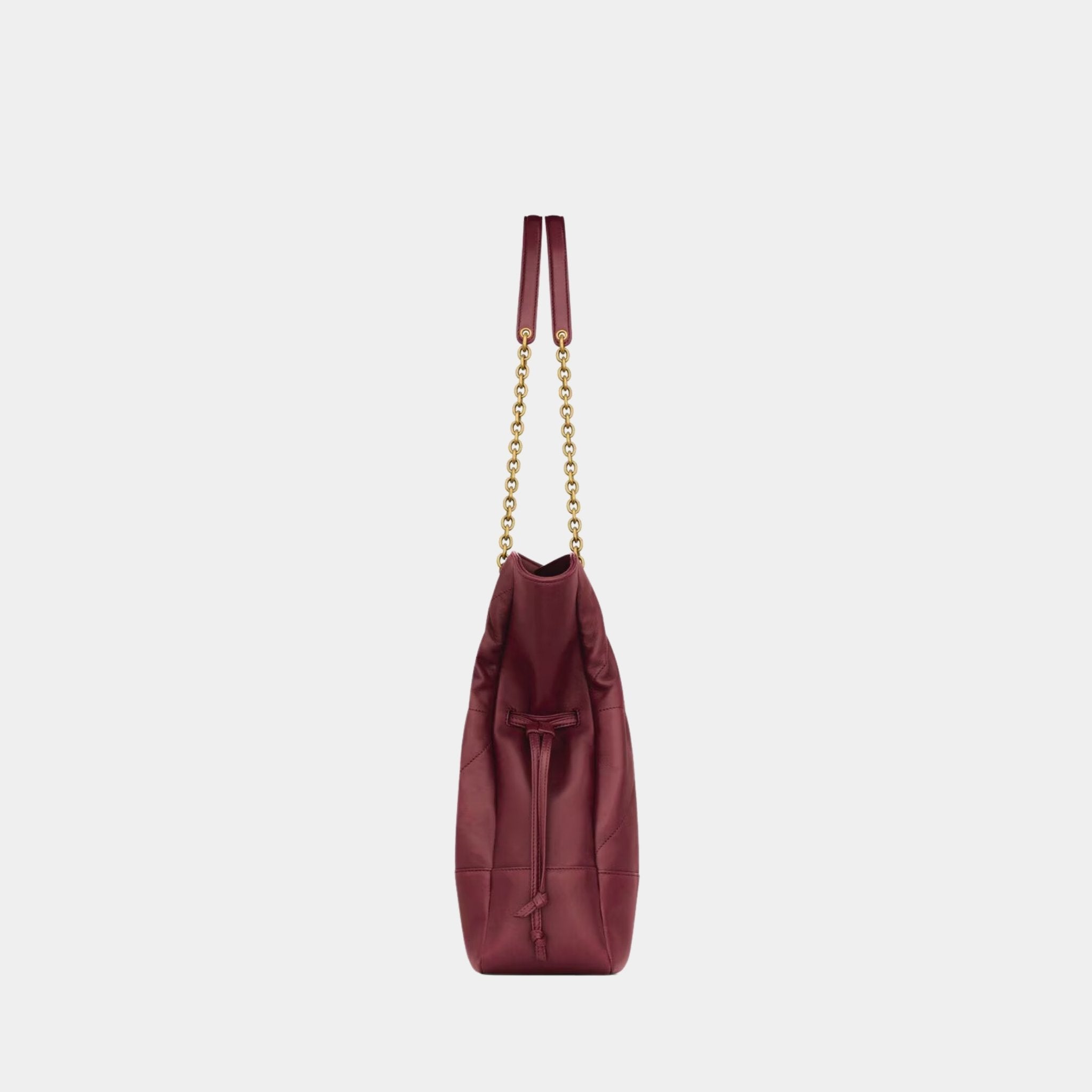 Yves Saint Laurent Jamie Shopping In Lambskin, Bordeaux, Side