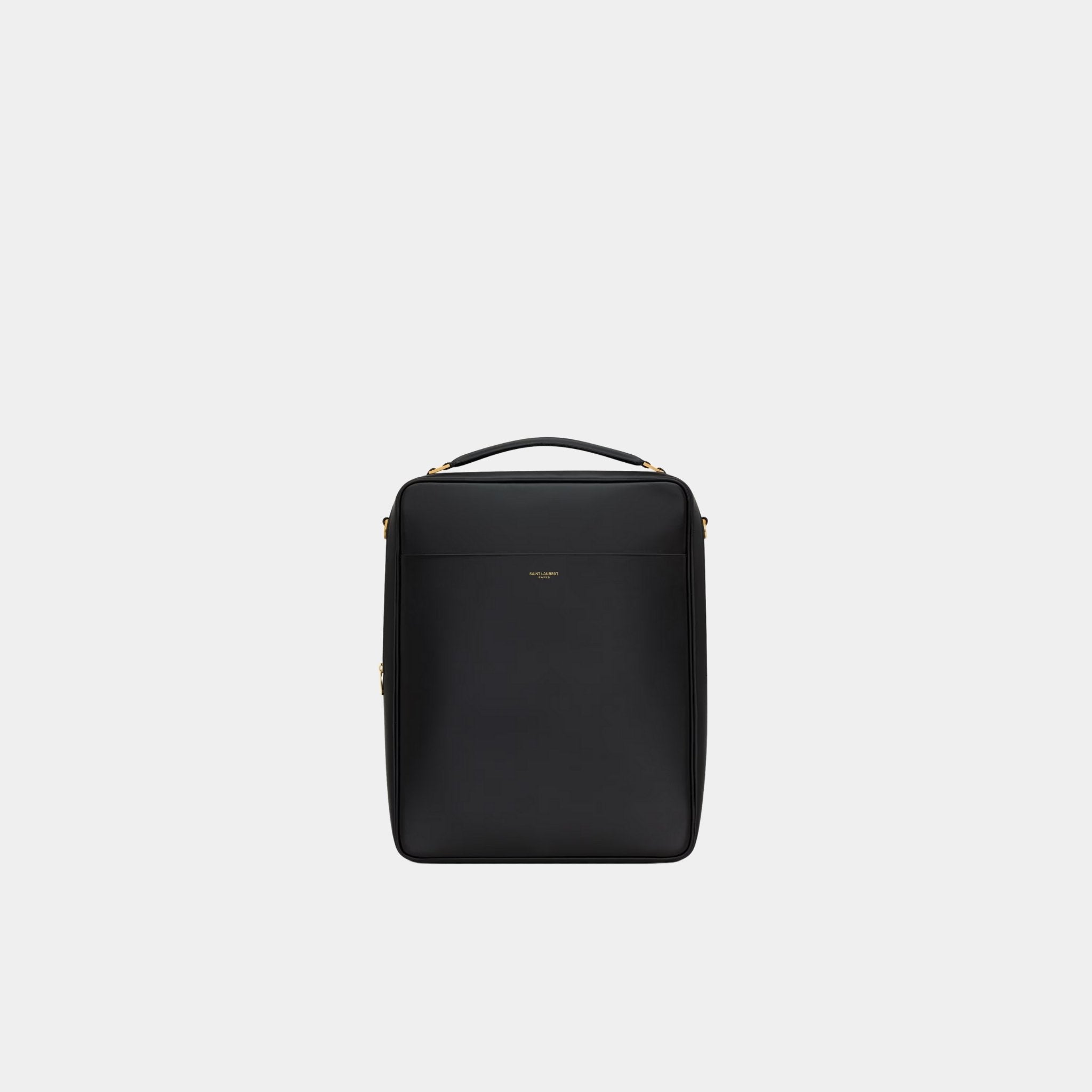 Yves Saint Laurent Large Case Smooth Leather With Gold-Tone Hardware, Black, Front