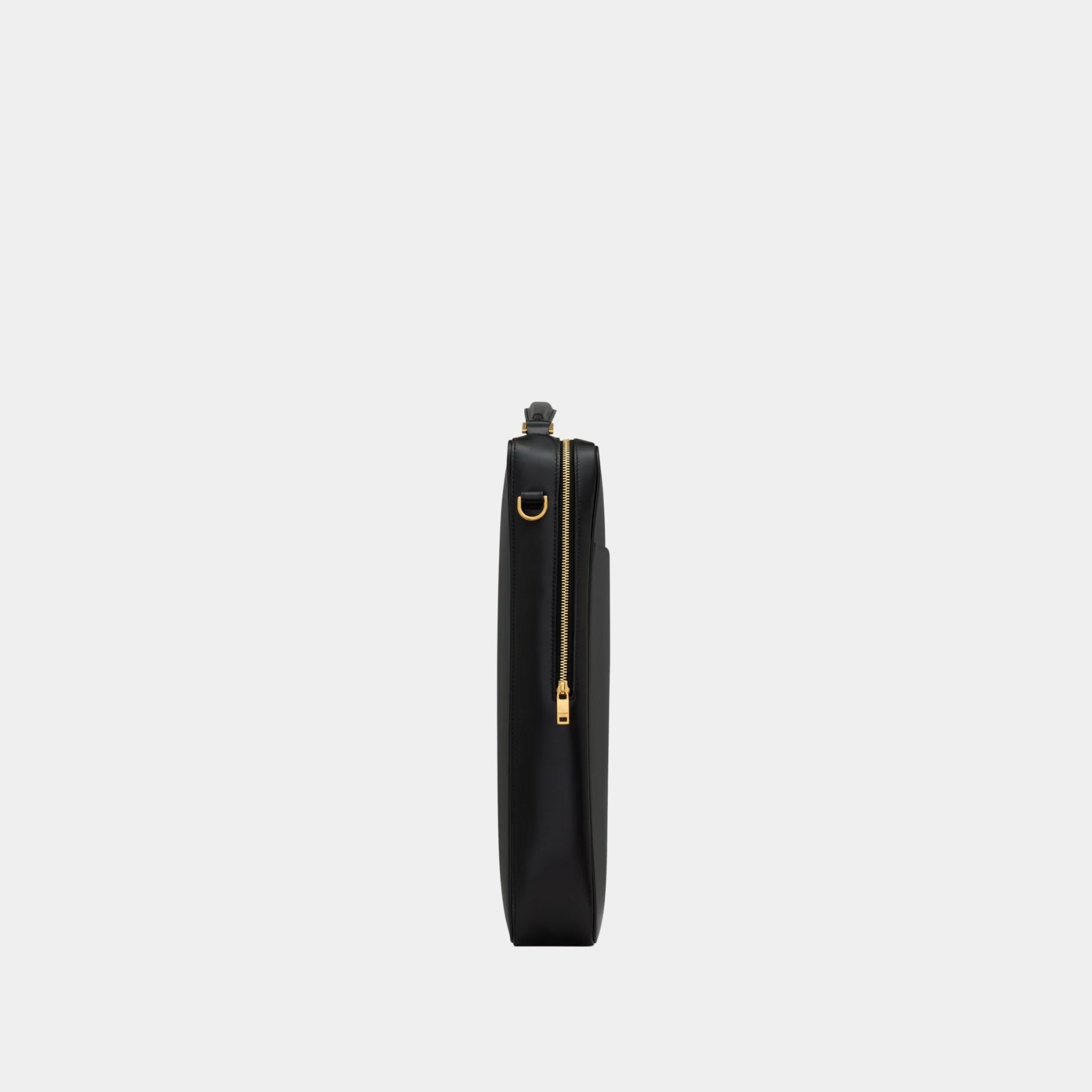 Yves Saint Laurent Large Case Smooth Leather With Gold-Tone Hardware, Black, Side