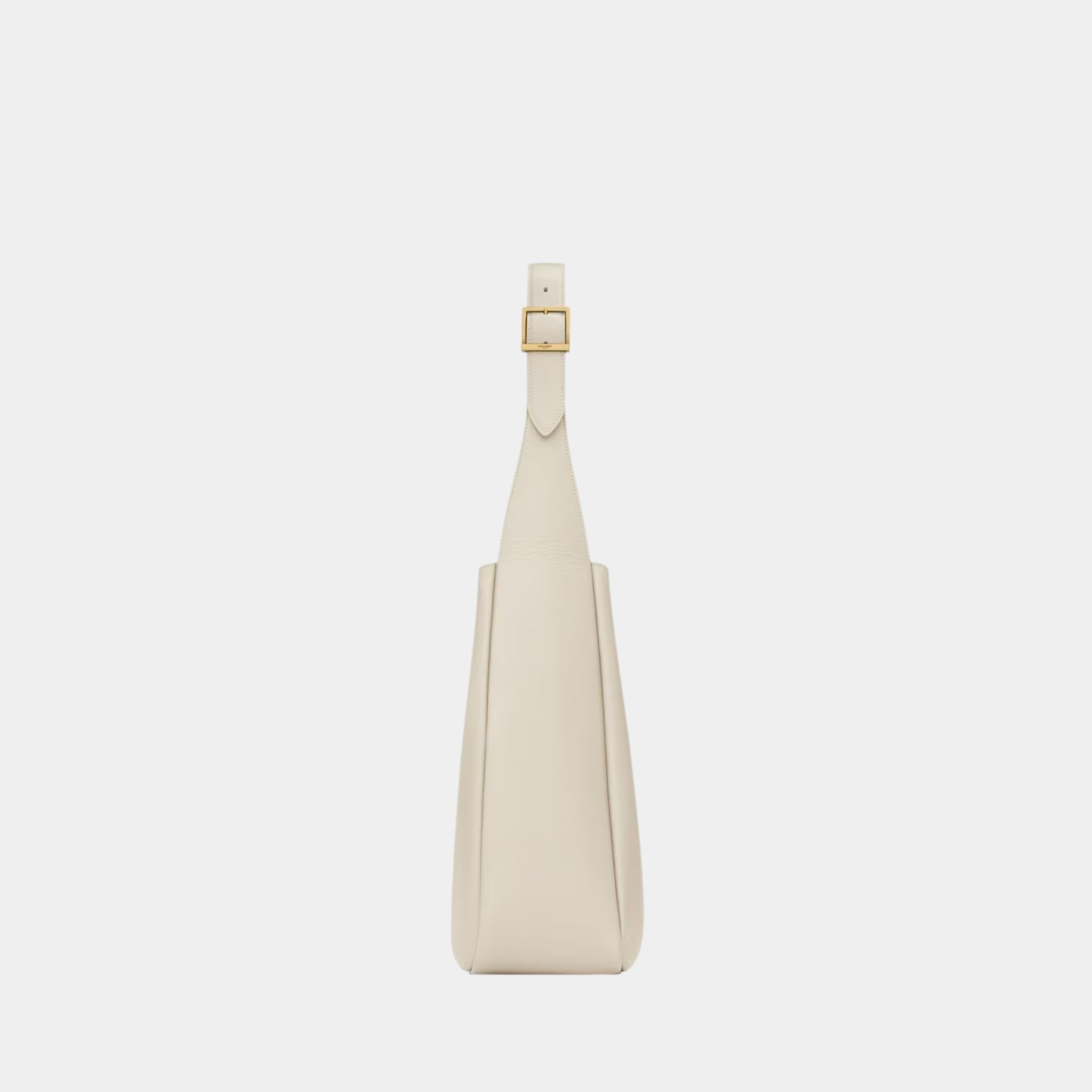 Yves Saint Laurent Le 5 A 7 Supple Large In Grained Leather, Blanc Vintage, Side