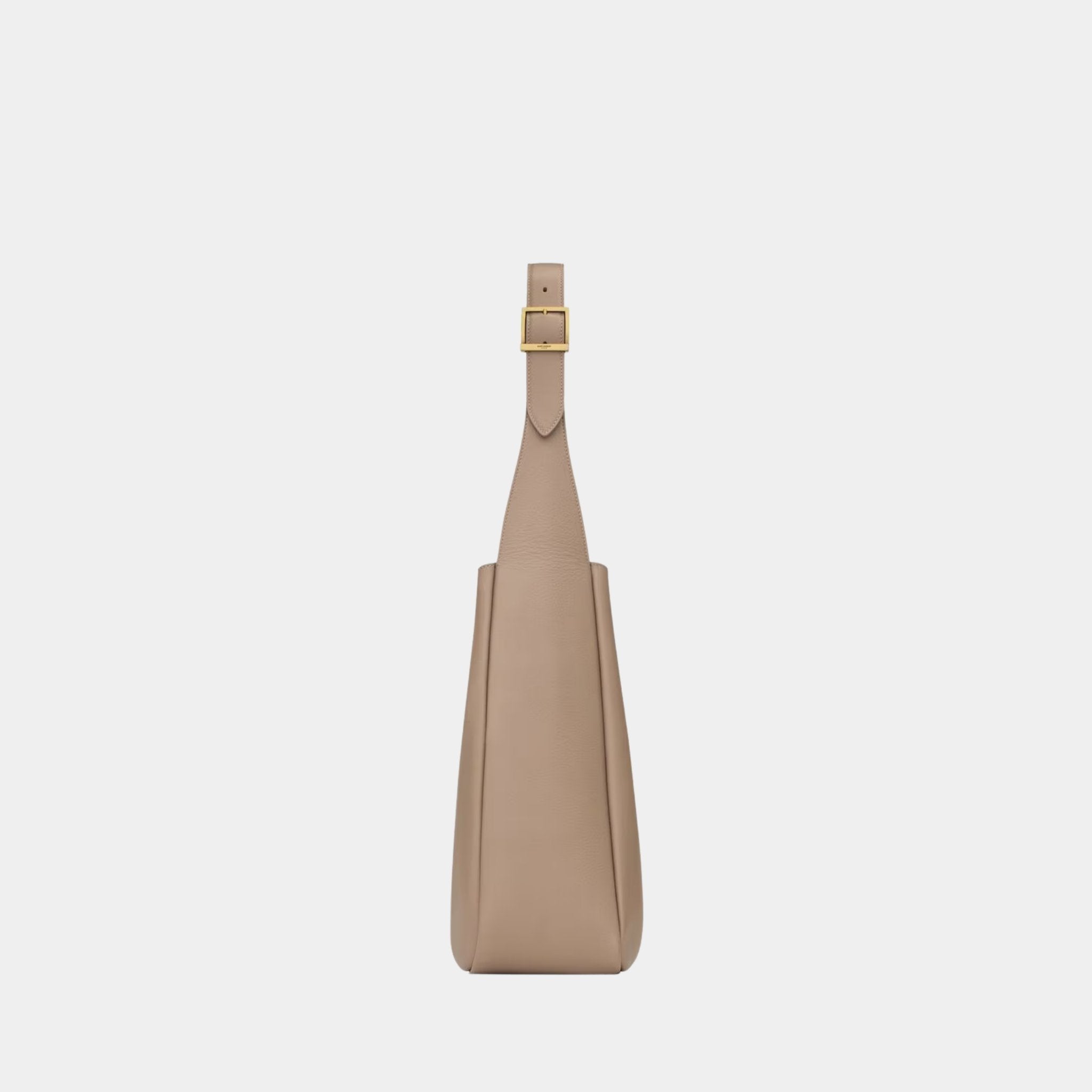 Yves Saint Laurent Le 5 A 7 Supple Large In Grained Leather, Dusty Grey, Side