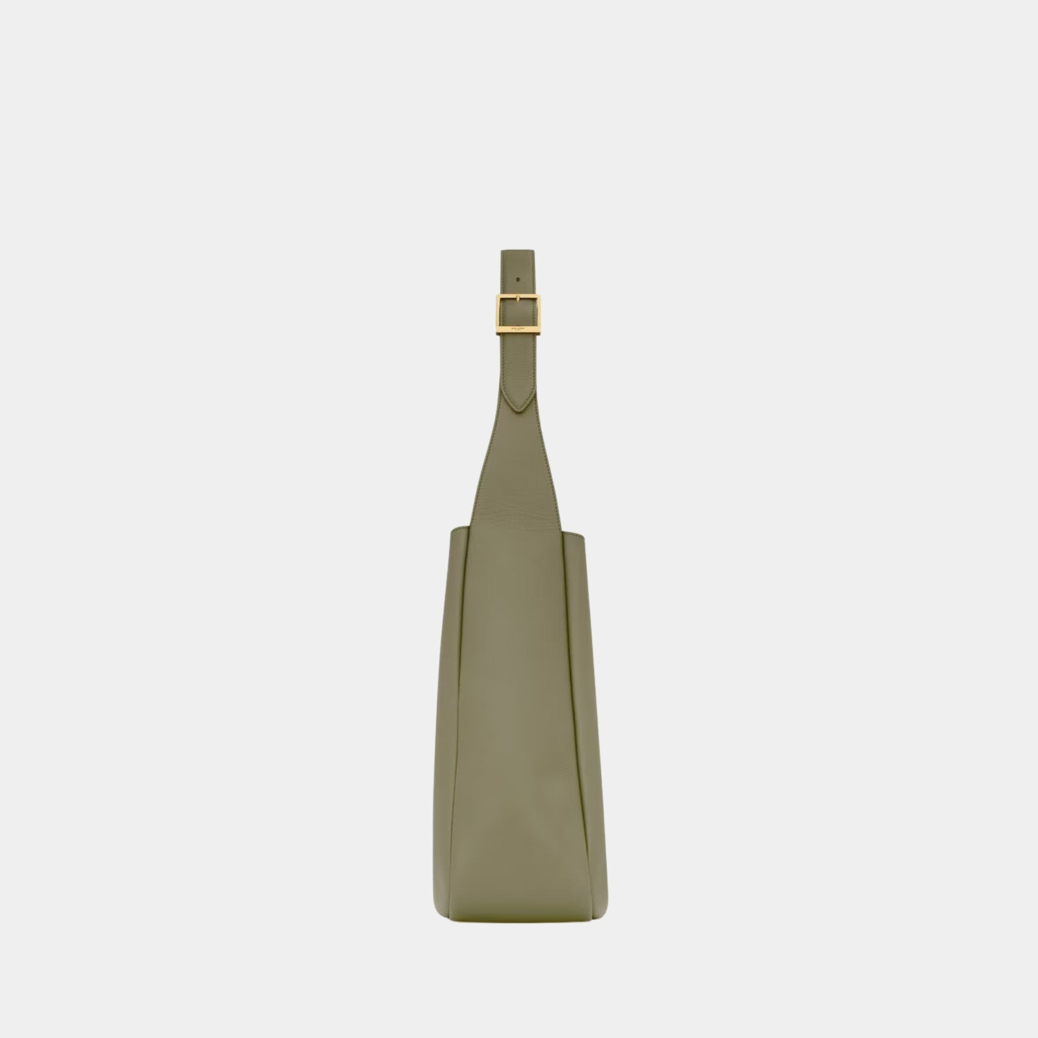 Yves Saint Laurent Le 5 A 7 Supple Large In Grained Leather, Strong Moss, Side