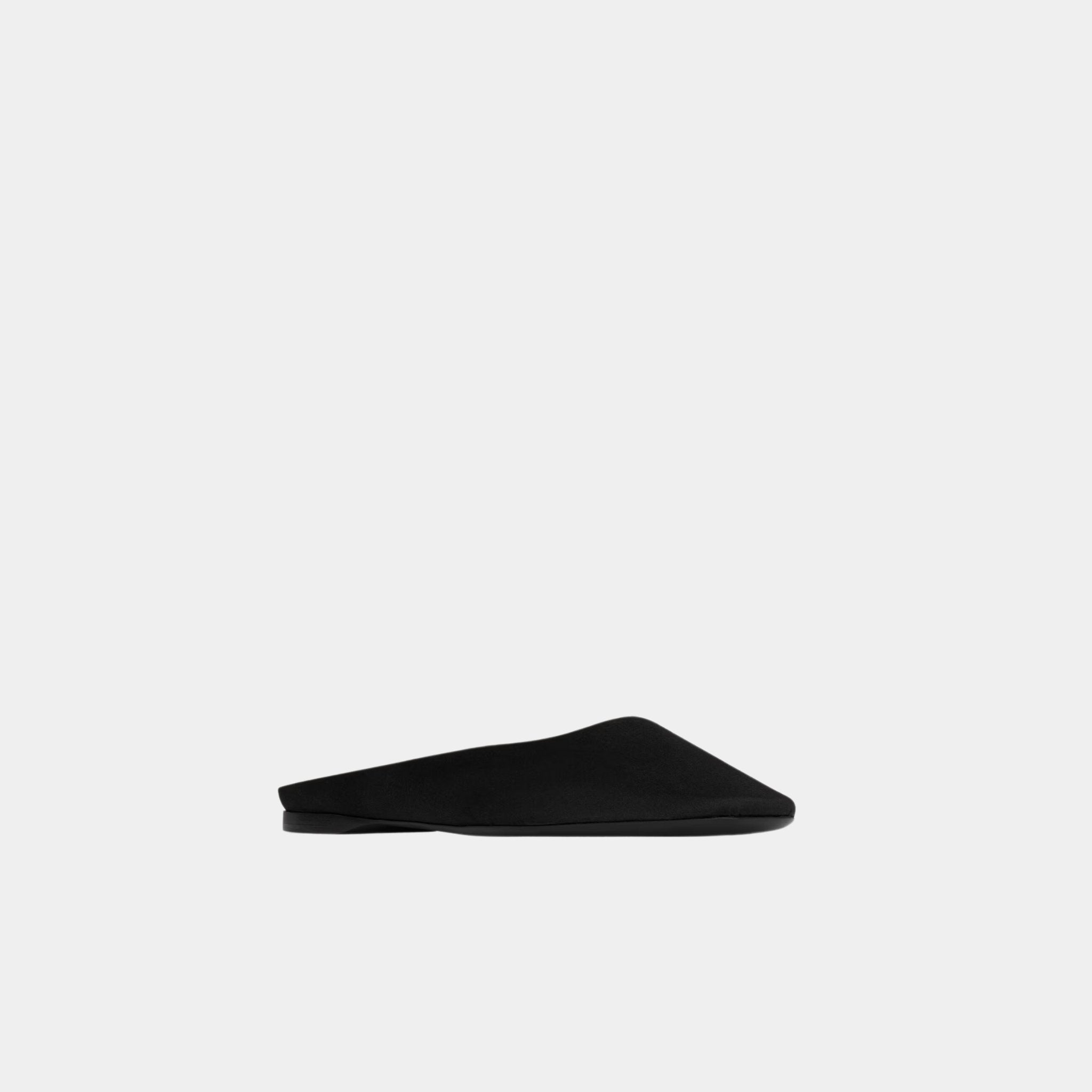 Yves Saint Laurent Lido Slip-Ons In Satin Crepe, Front