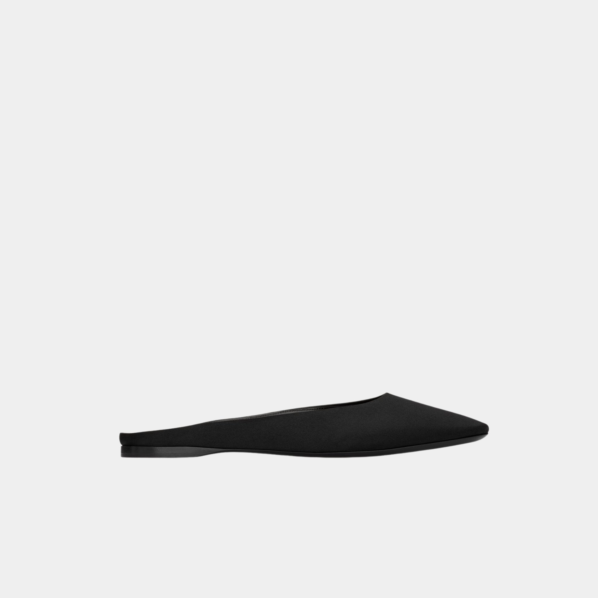 Yves Saint Laurent Lido Slip-Ons In Satin Crepe, Side