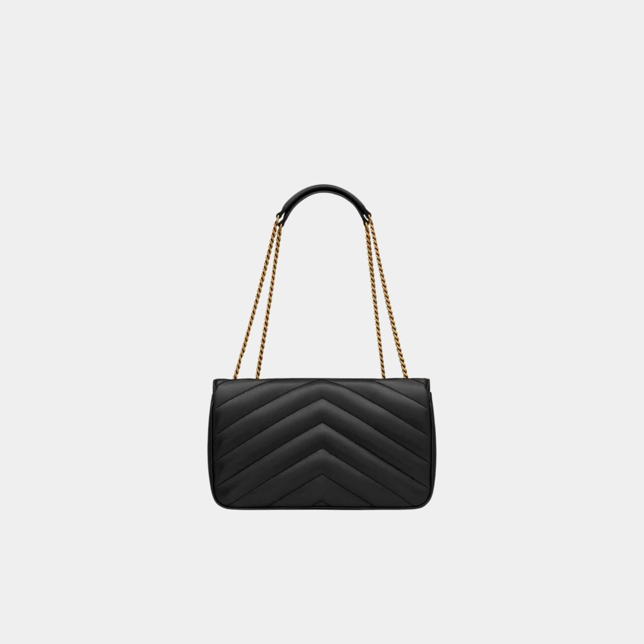 Yves Saint Laurent Loulou Medium In Matelasse Lambskin, Noir, Back