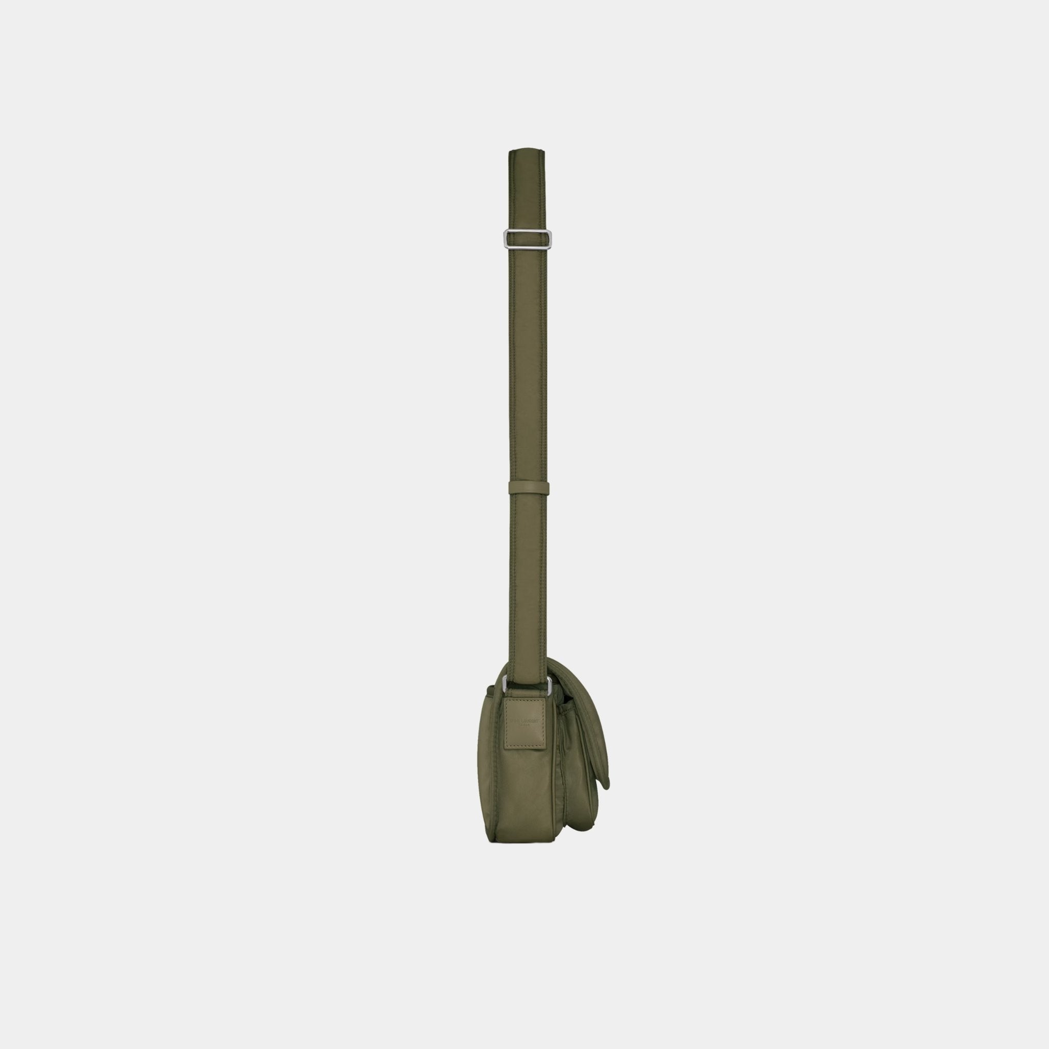 Yves Saint Laurent Niki Small Messenger In Nylon, Deep Military, Side