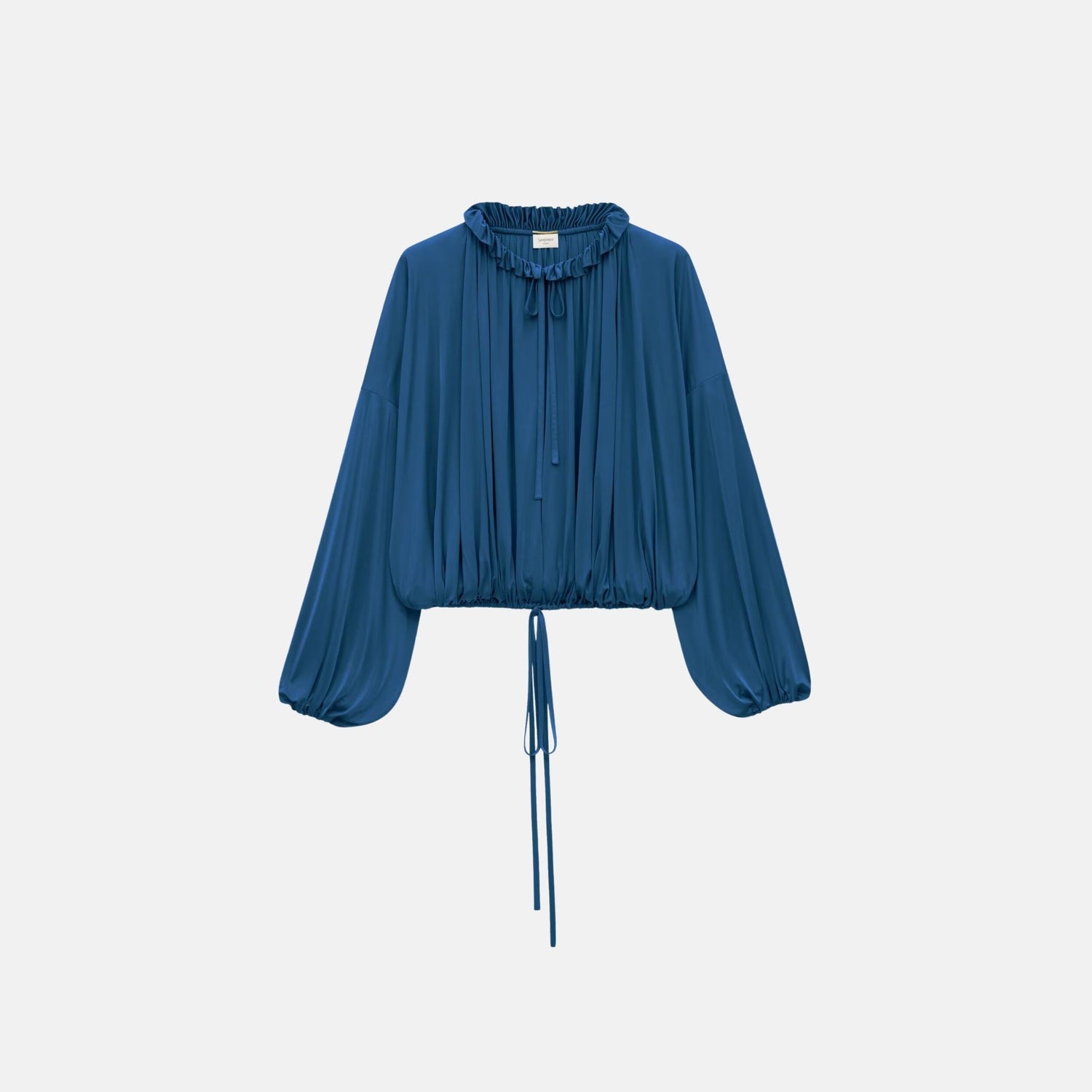 Yves Saint Laurent Blouse In Knit, Bleu, Front