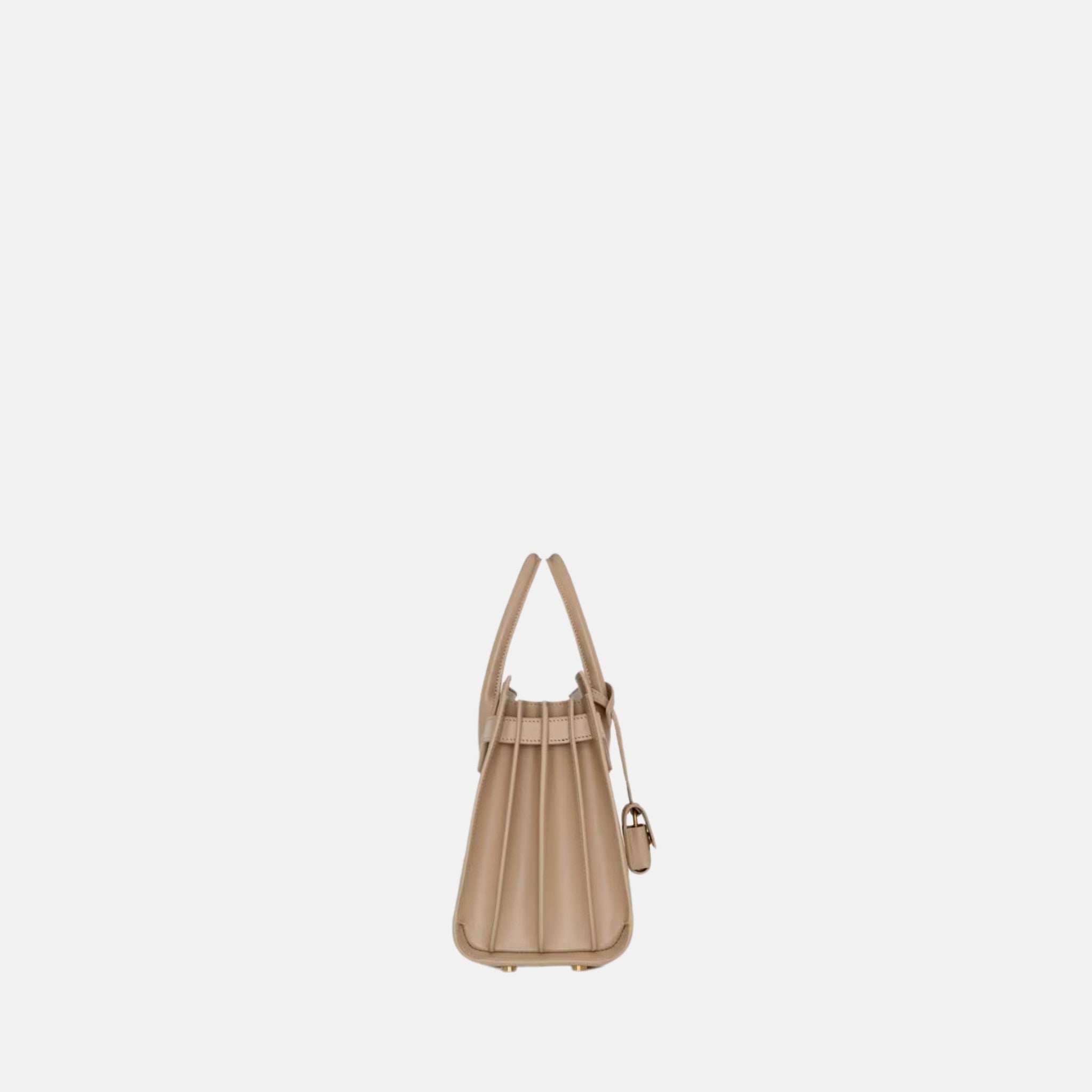 Yves Saint Laurent Sac De Jour In Smooth Leather Nano, Beige, Side