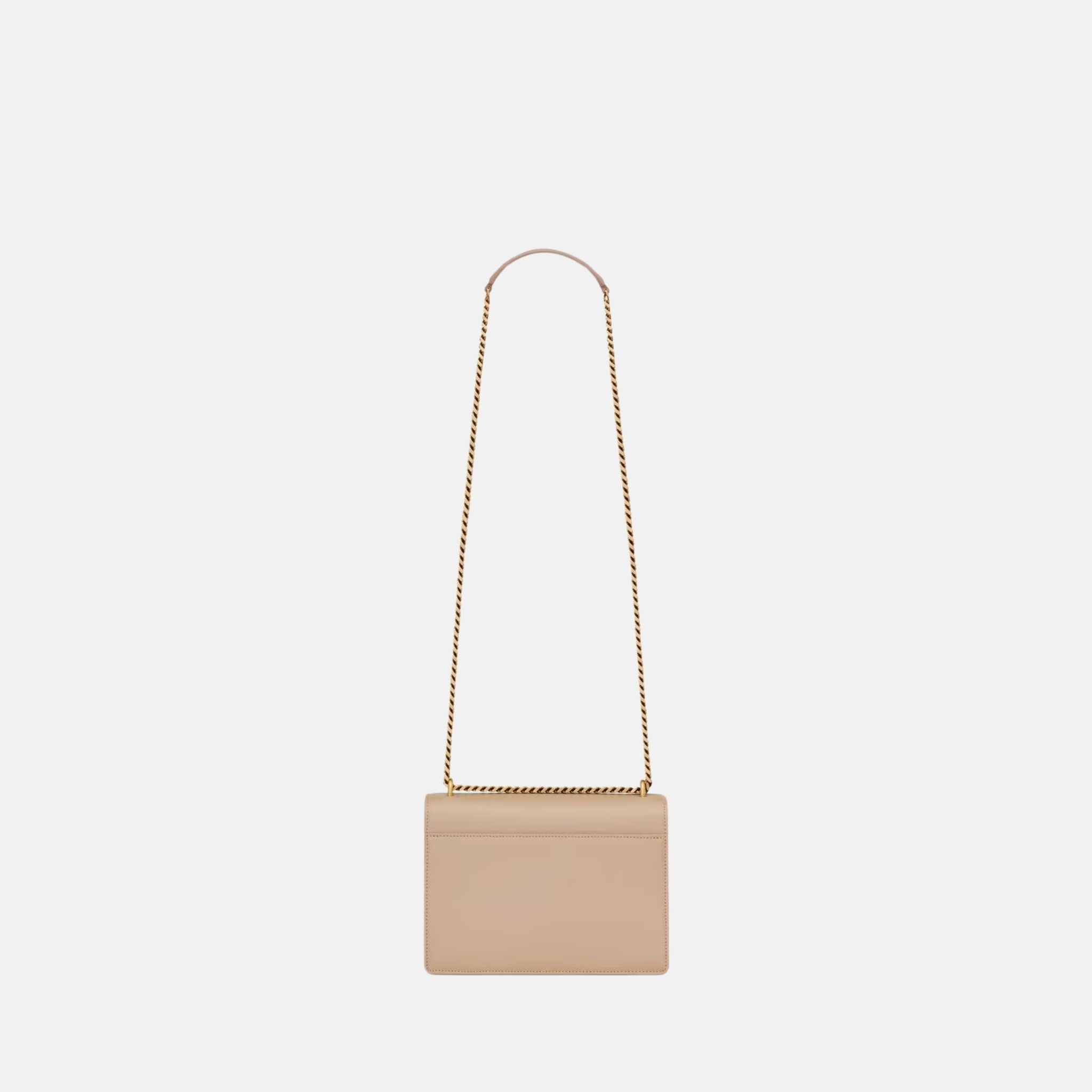 Yves Saint Laurent Sunset Medium In Smooth Leather, Beige, Back