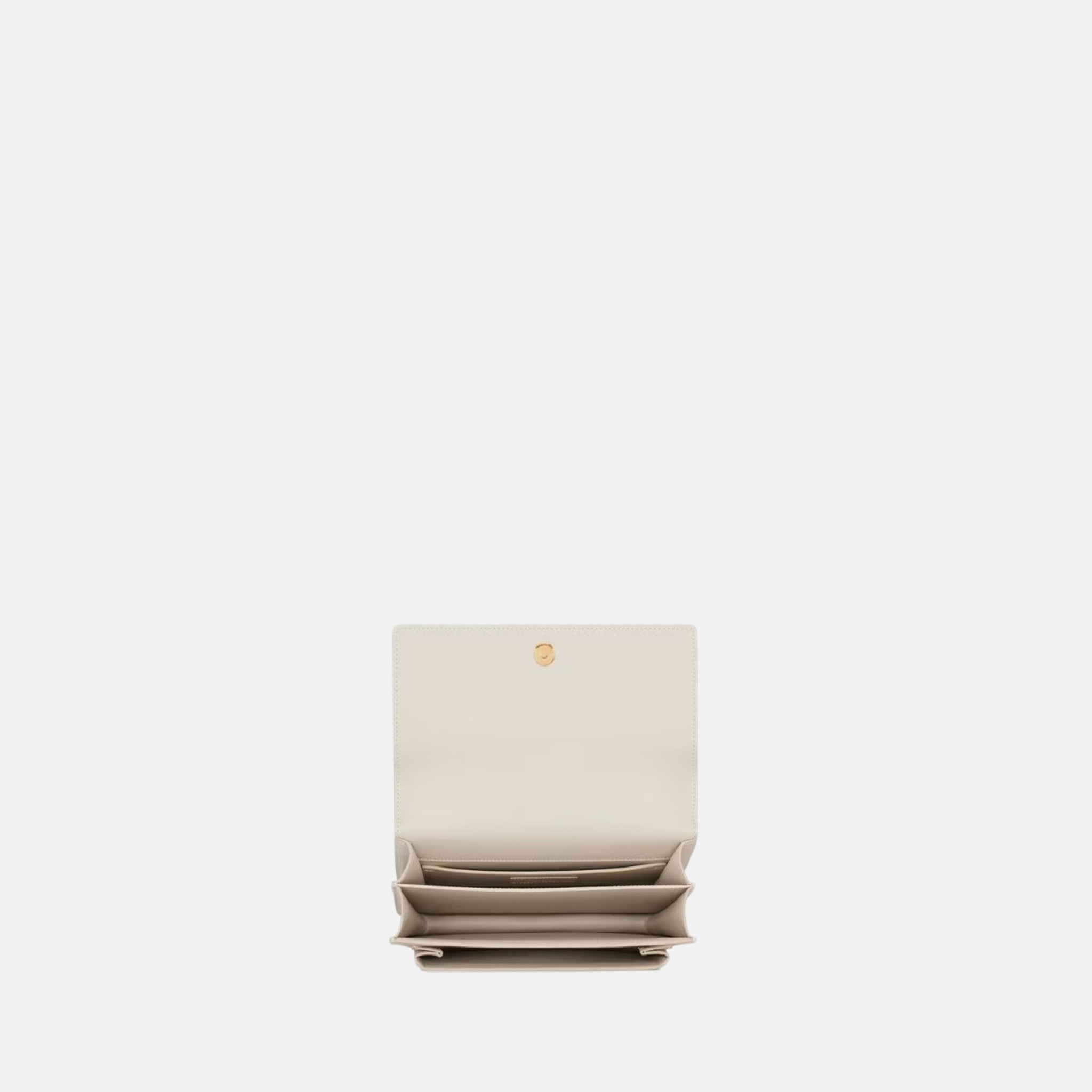 Yves Saint Laurent Sunset Medium In Smooth Leather, Blanc, Inside