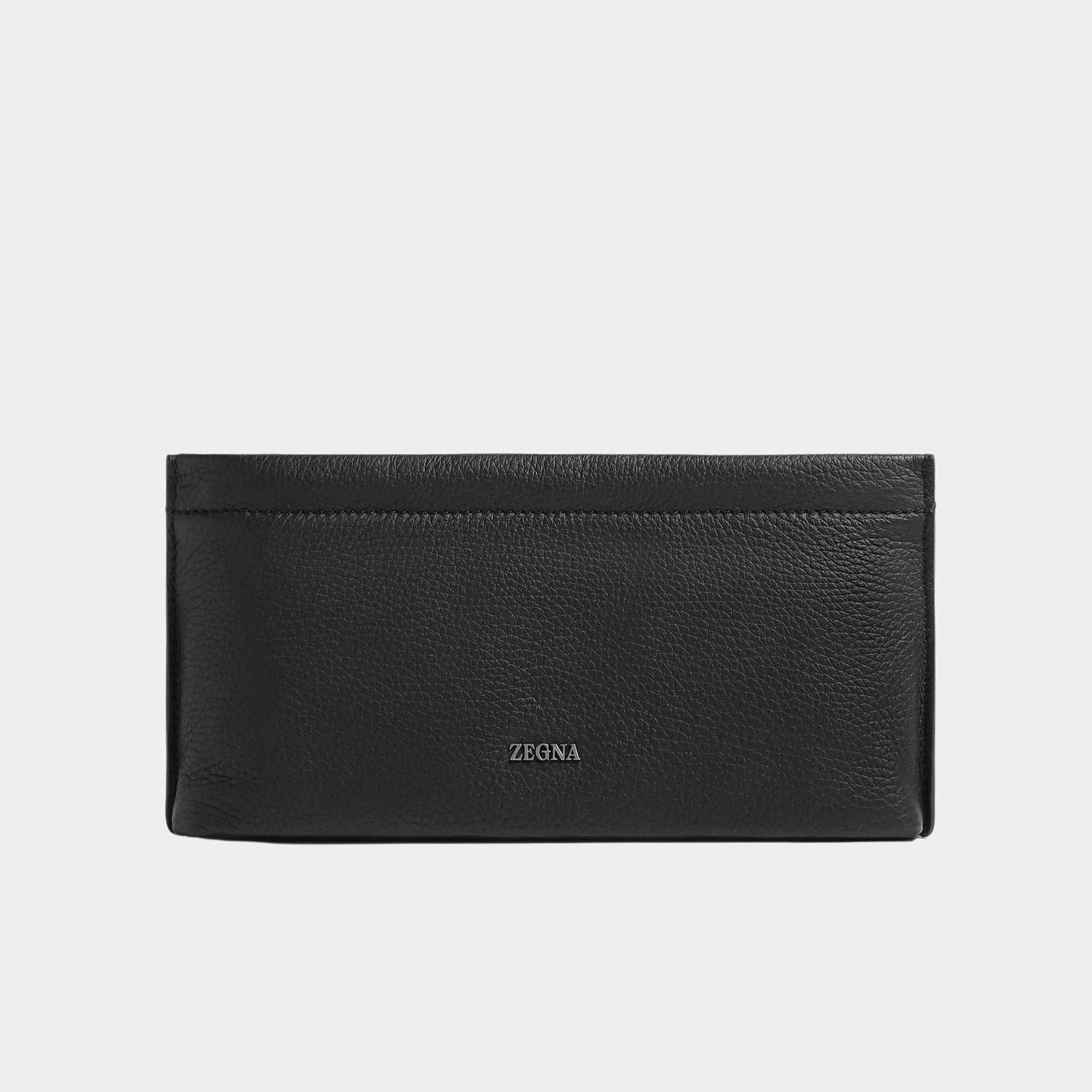 Zegna Black Deerskin Clutch, Front