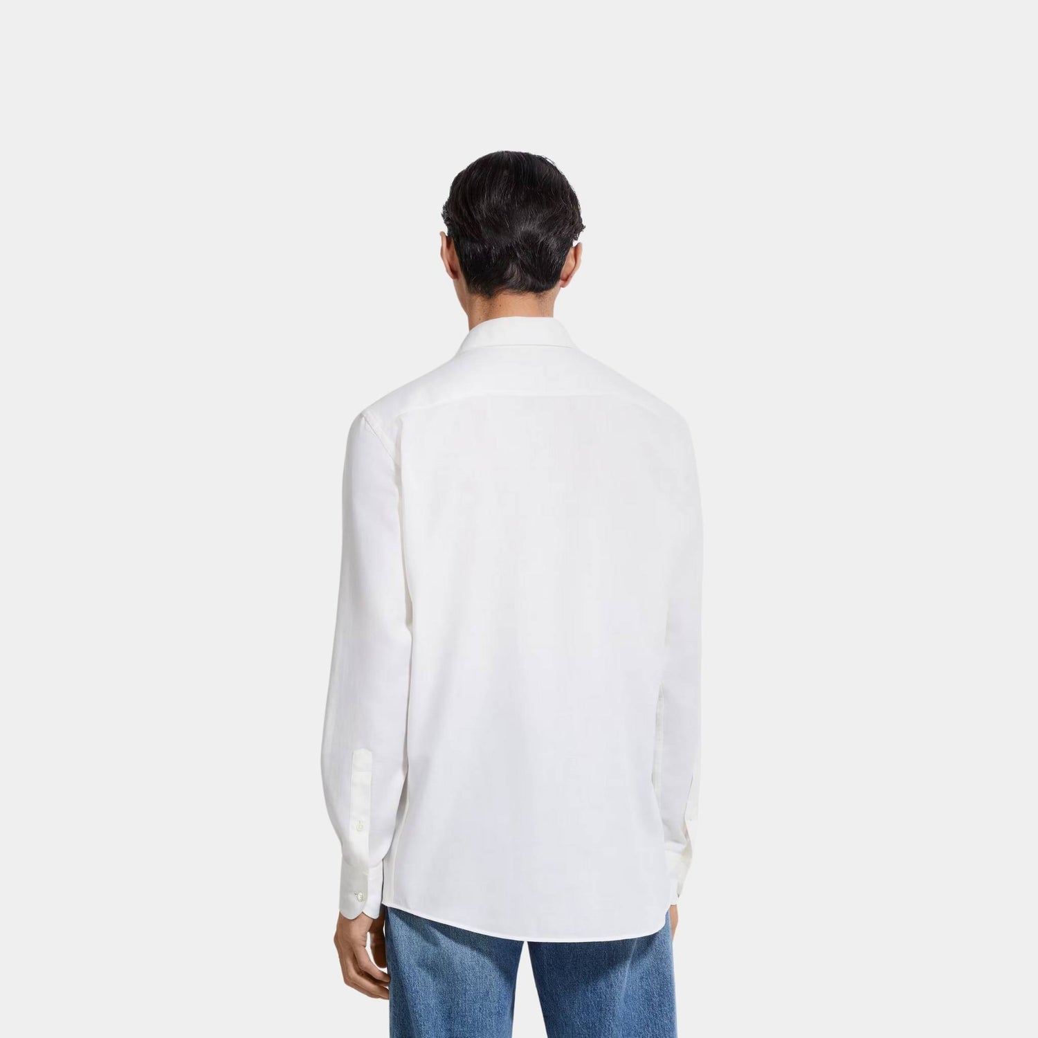 Zegna Cashco Shirt, White, Back