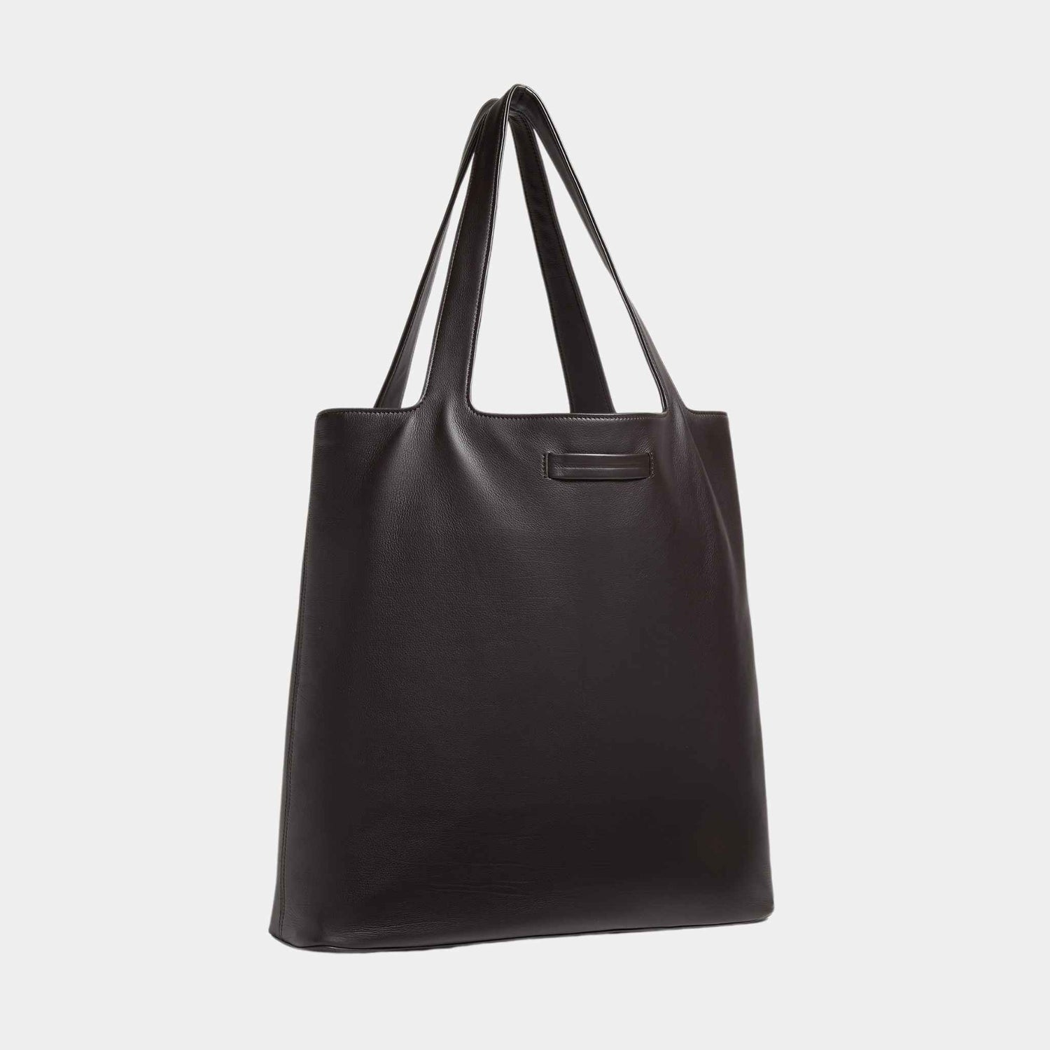 Zegna Dark Brown SECONDSKIN Tote Bag, Side