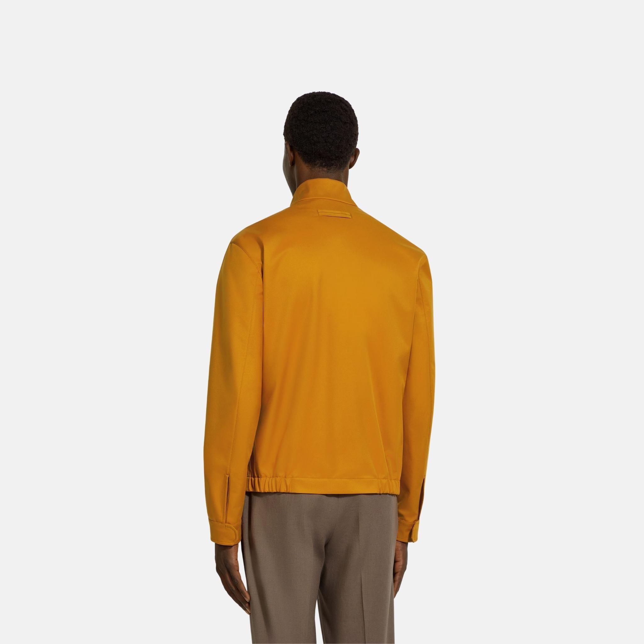 Zegna Motorin 100cc Microfiber Blouson, Ochre, Back