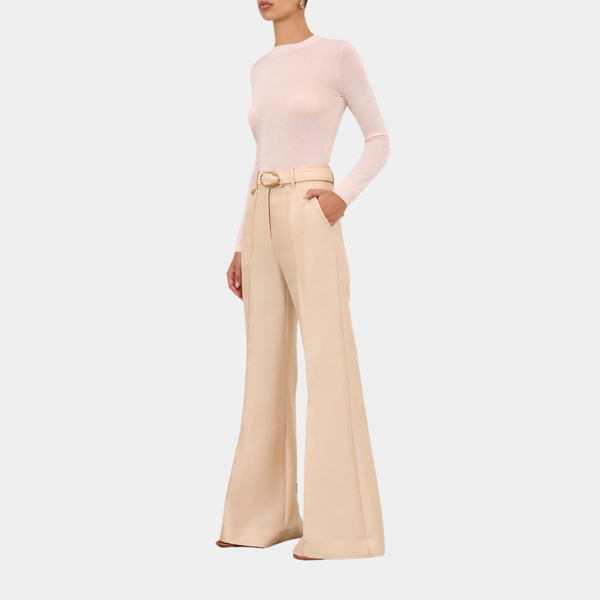 Zimmermann Cashmere Crew Neck Sweater, Model, Front