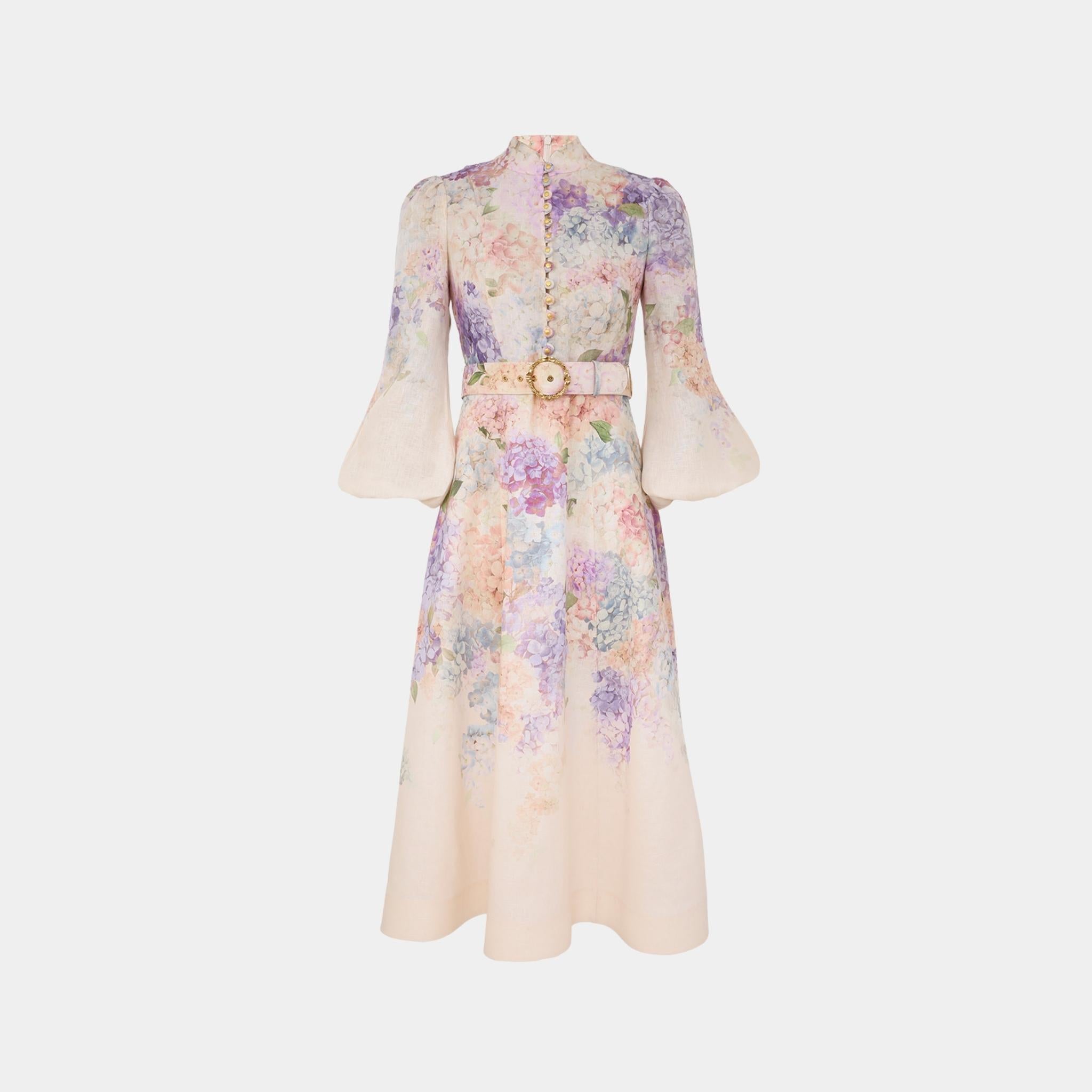 Zimmermann Dawning Buttoned Midi Dress, Front