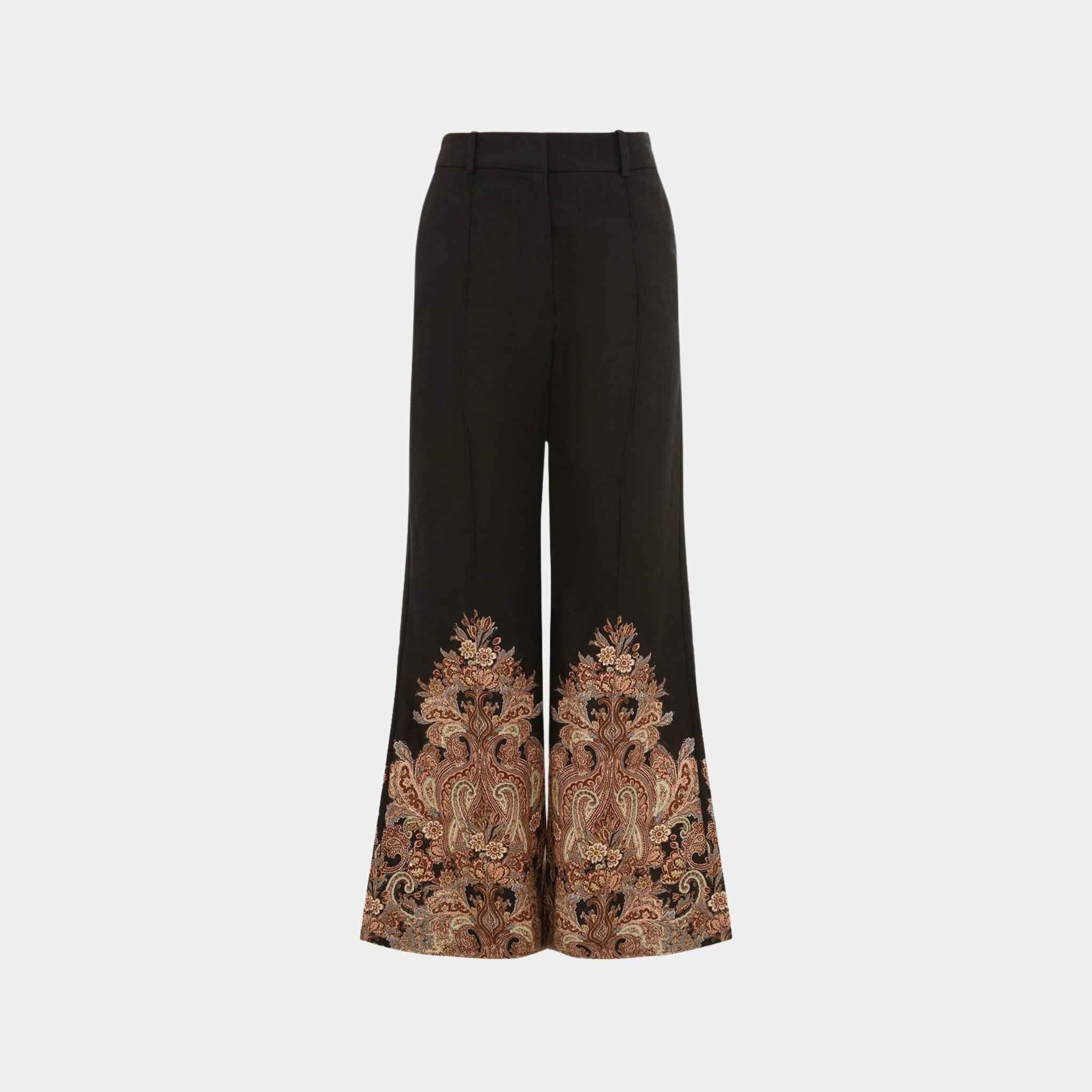 Zimmermann Dawning Cropped Flare Pants, Front