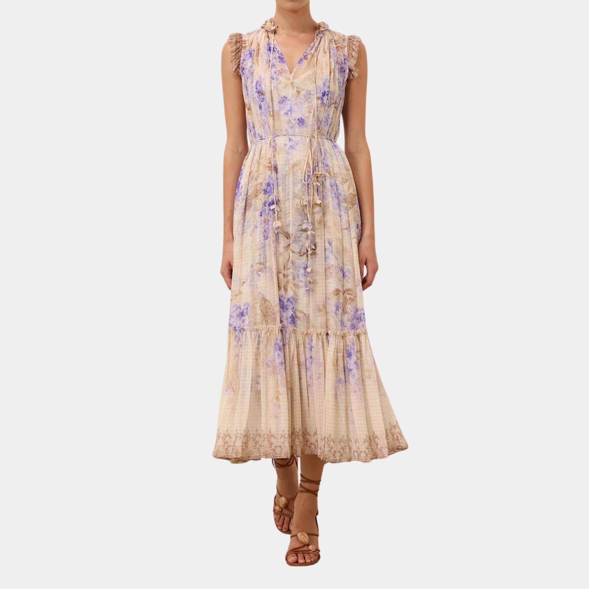 Zimmermann Dawning Flutter Dress, Model, Front