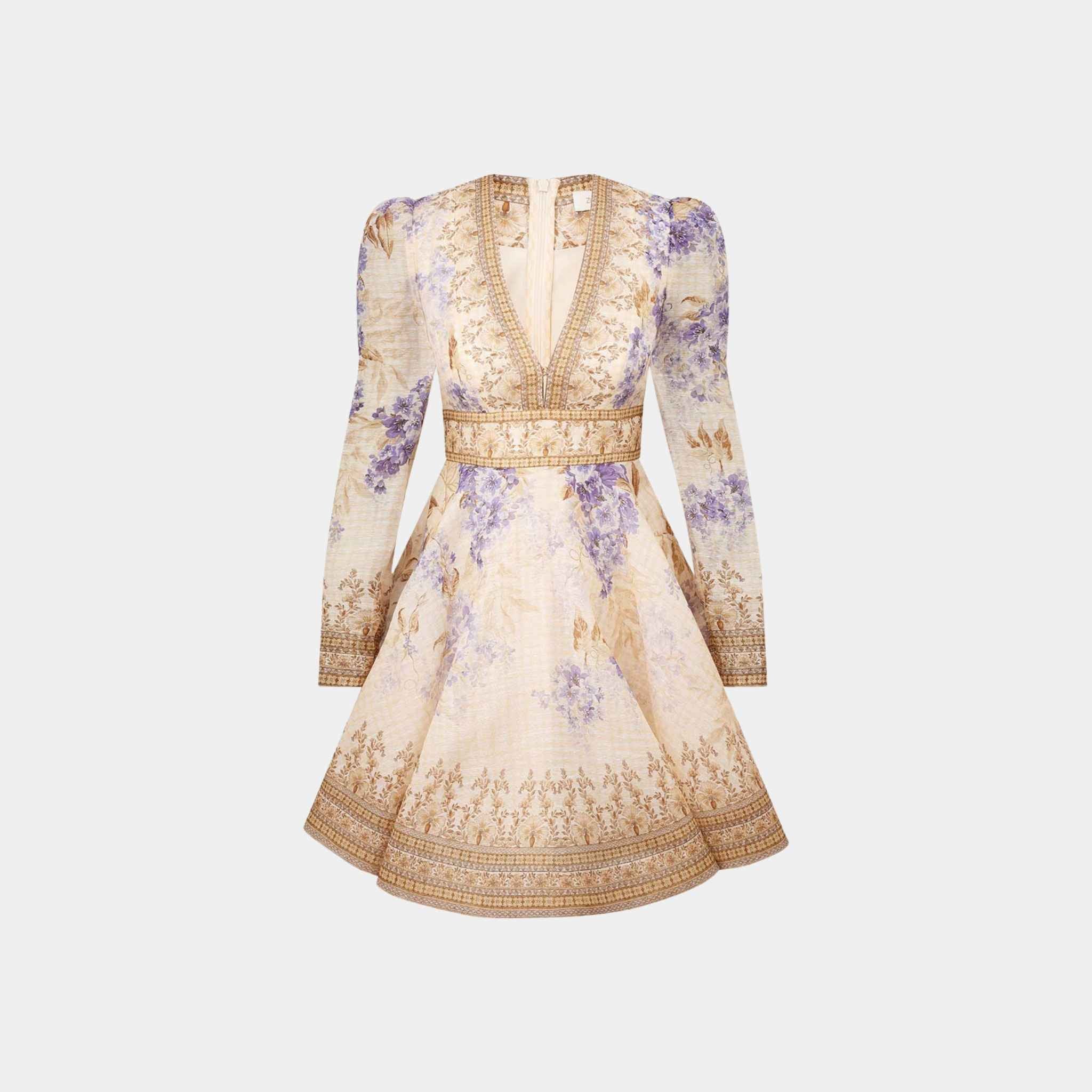 Zimmermann Dawning Plunge Mini Dress, Front