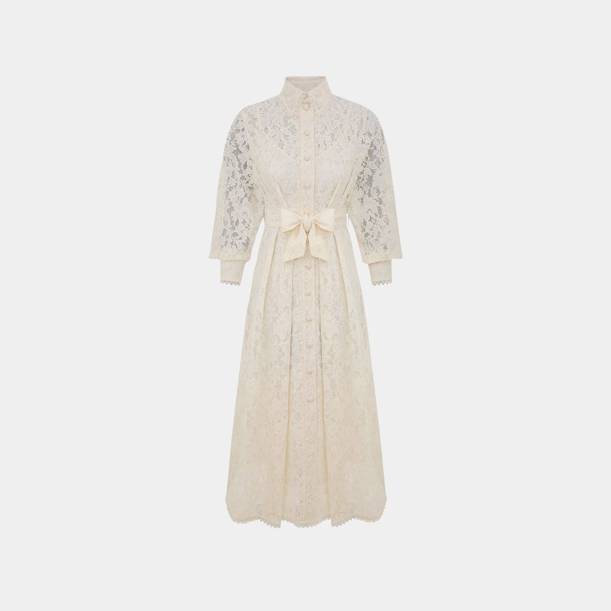 Zimmermann Dawning Tuck Midi Dress, Front
