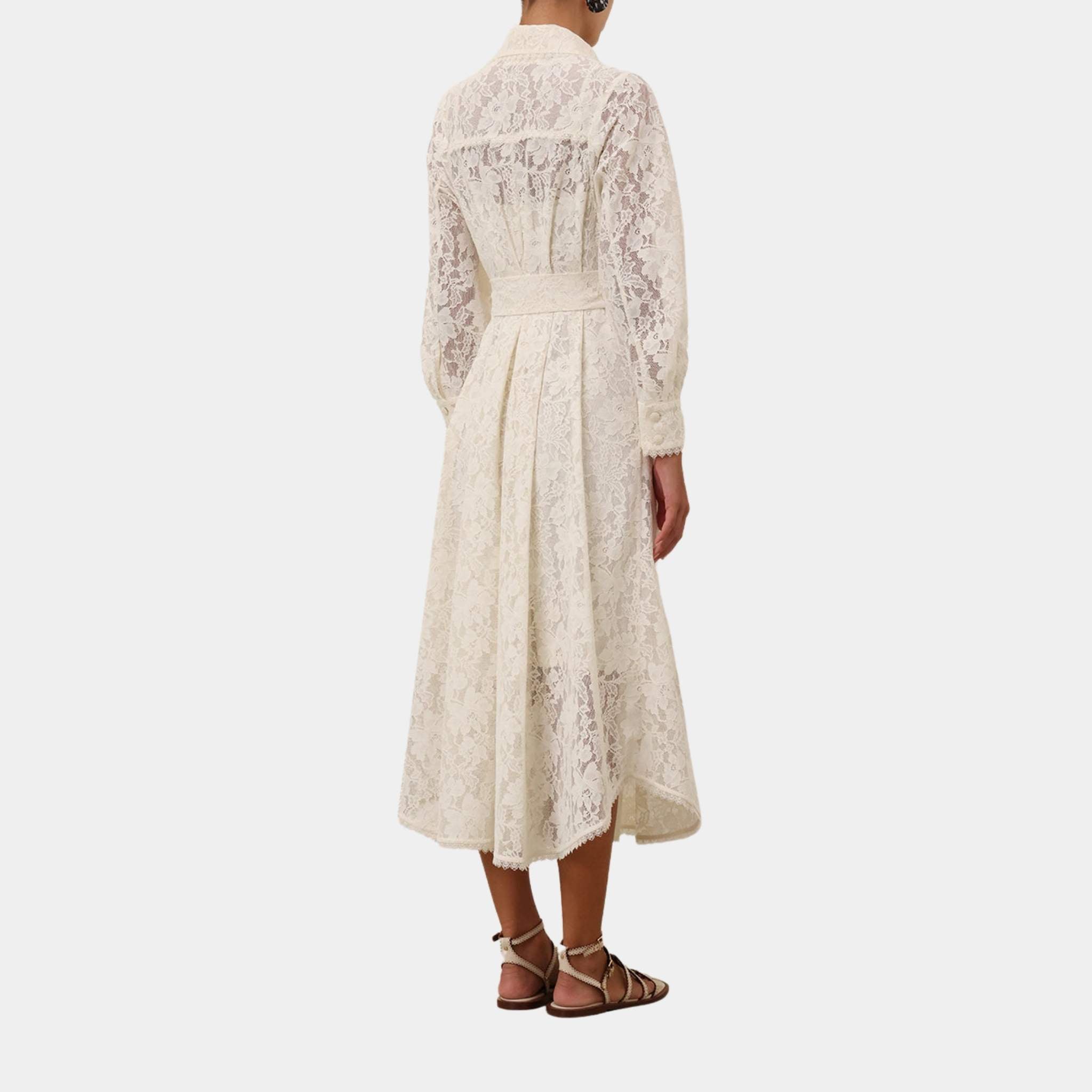 Zimmermann Dawning Tuck Midi Dress, Model, Back
