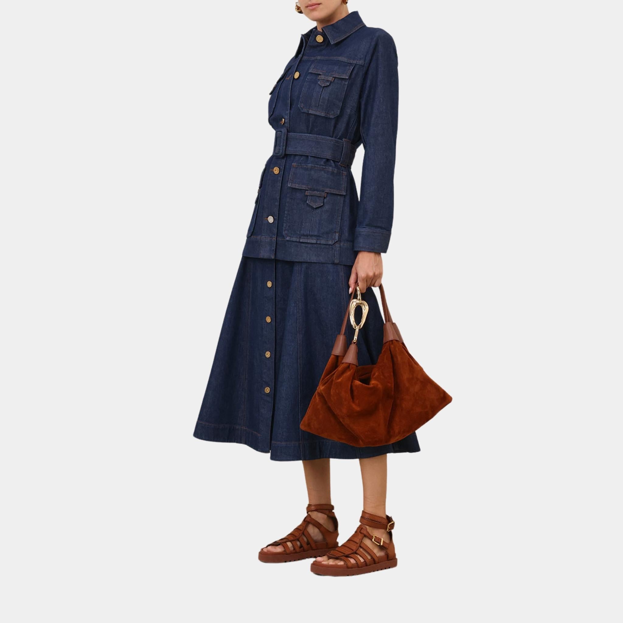 Zimmermann Denim Safari Jacket, Model, Front