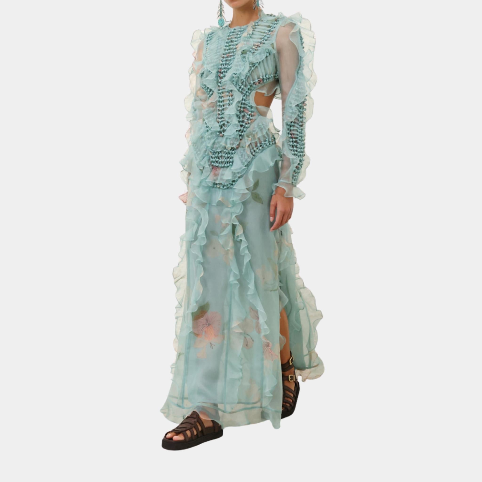 Zimmermann Illuminate Braided Maxi Dress, Model, Front