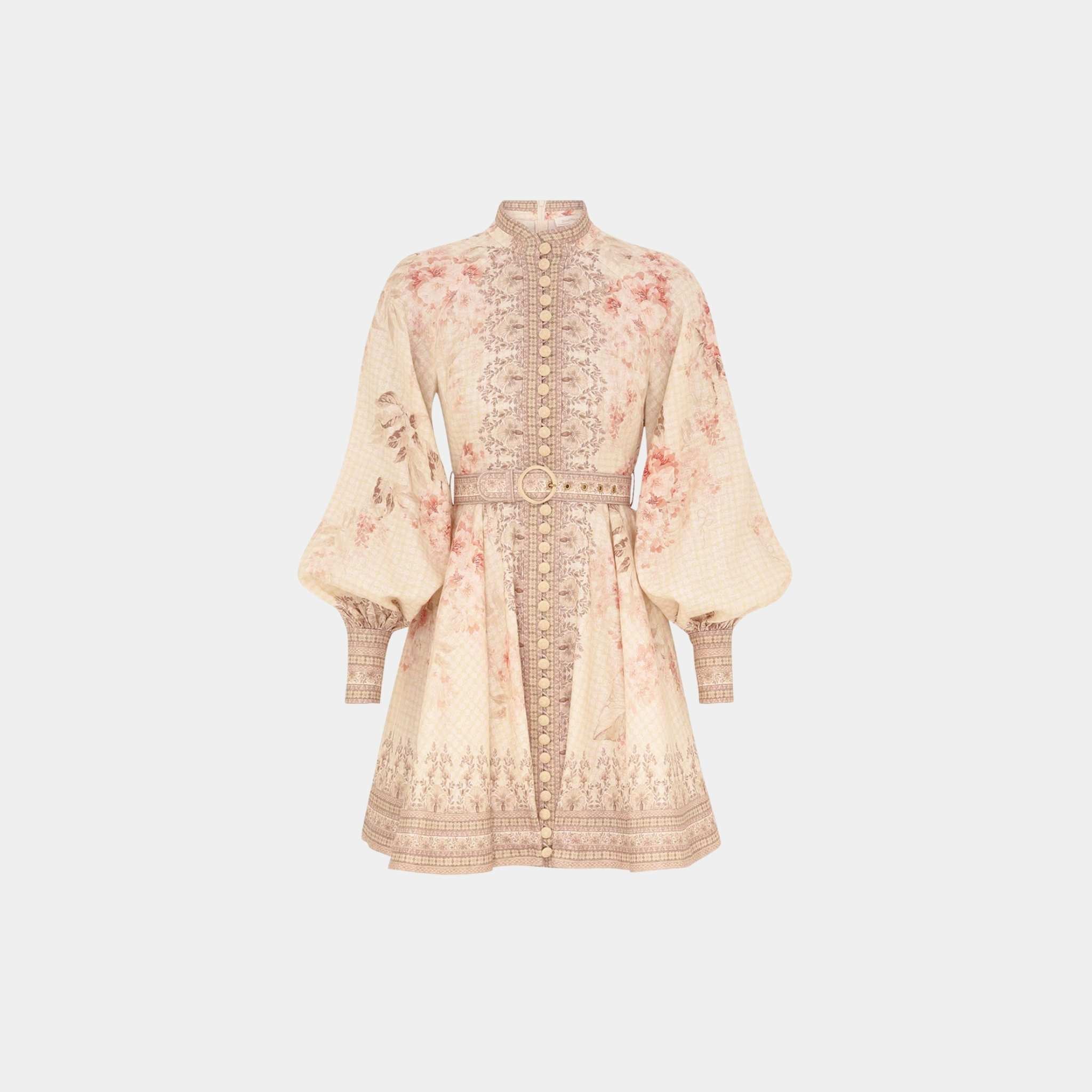 Zimmermann Illuminate Buttoned Mini Dress, Front