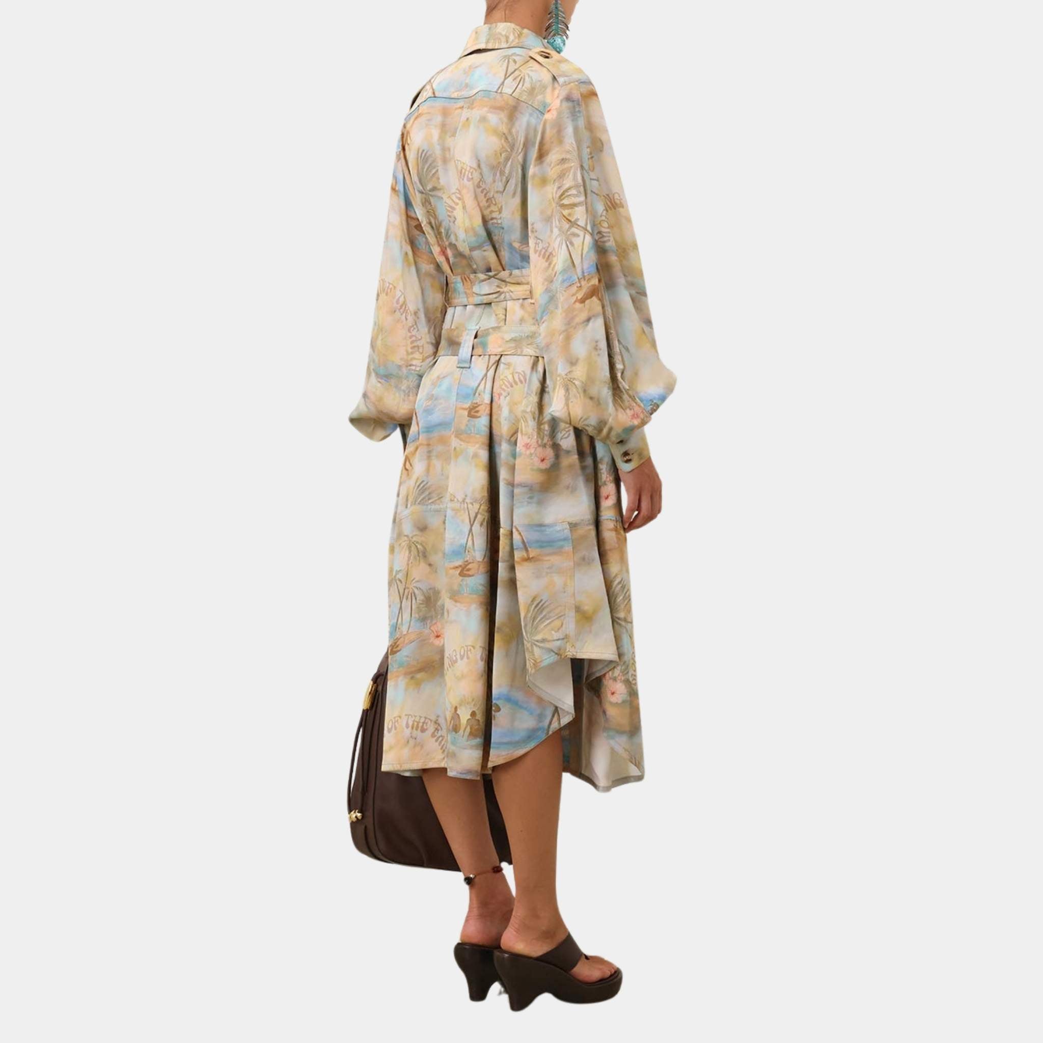 Zimmermann Illuminate Cargo Midi Dress, Model, Back